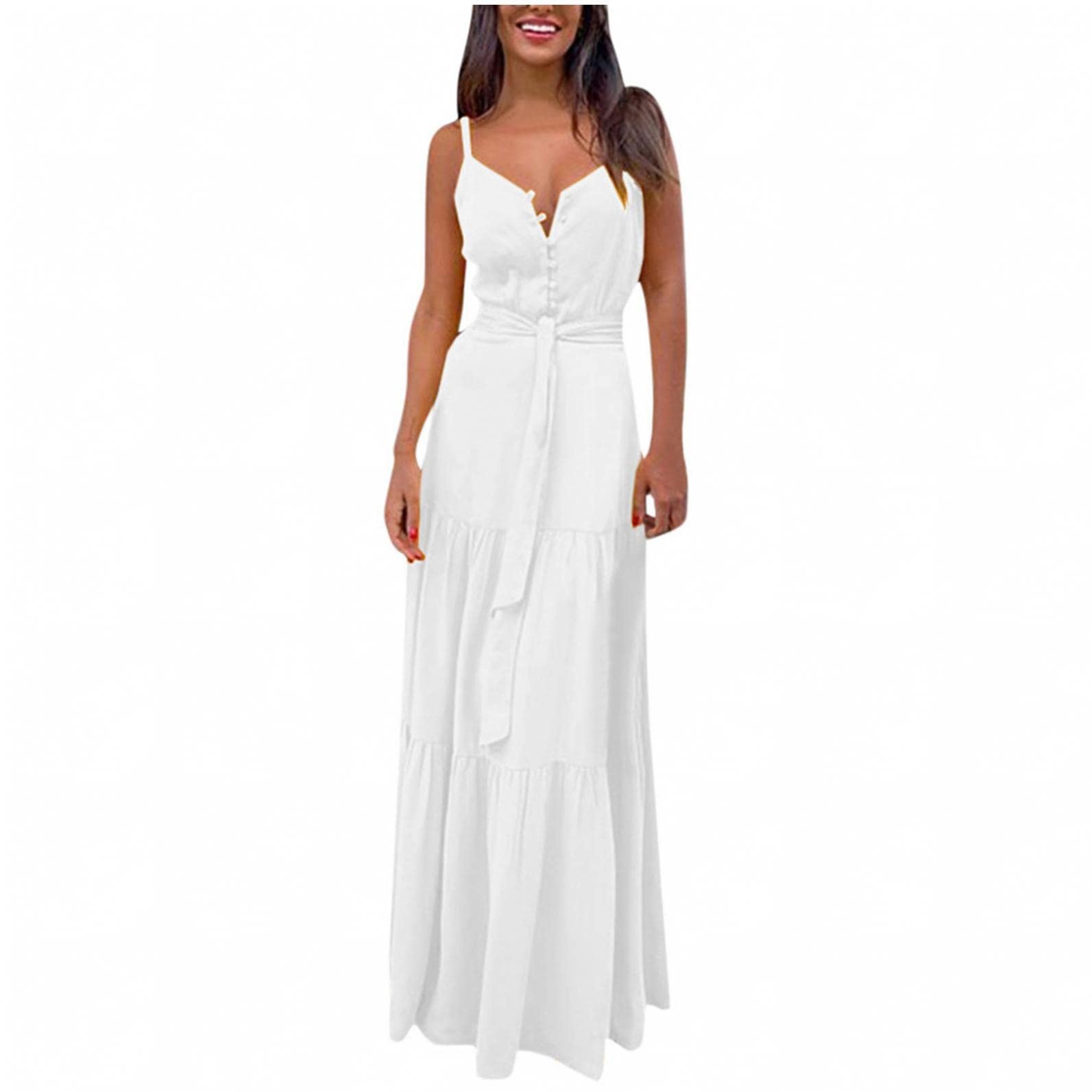 Plus Size Women's High Waisted Summer Dress - Floral Printed Elegant Swing Cocktail Dress for Casual & Party Wear | Perfect for Weddings, Date Nights & Office Outings