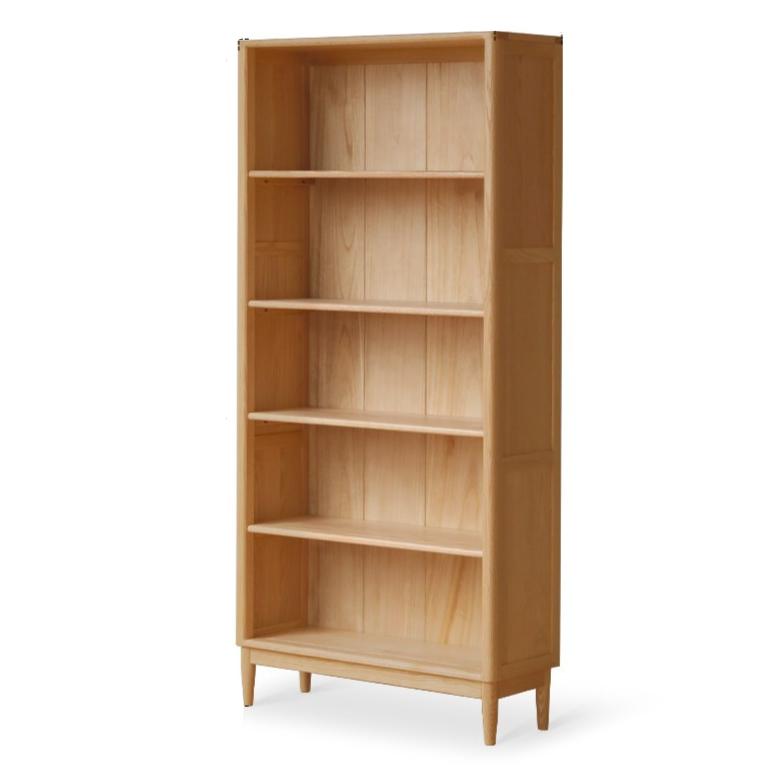 35.4x12.6x74.8 inch / 90x32x190 cm / natural wood color / bookcase without door ( Upgraded partitions)