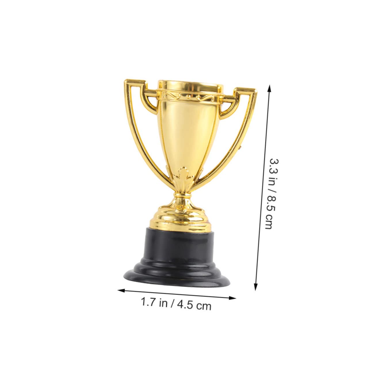 NULYLU 16pcs Small Plastic Trophies for Kids - Soccer & Piston Cup Reward Toys - Perfect for Birthday Parties, Classroom Prizes & Sports Awards