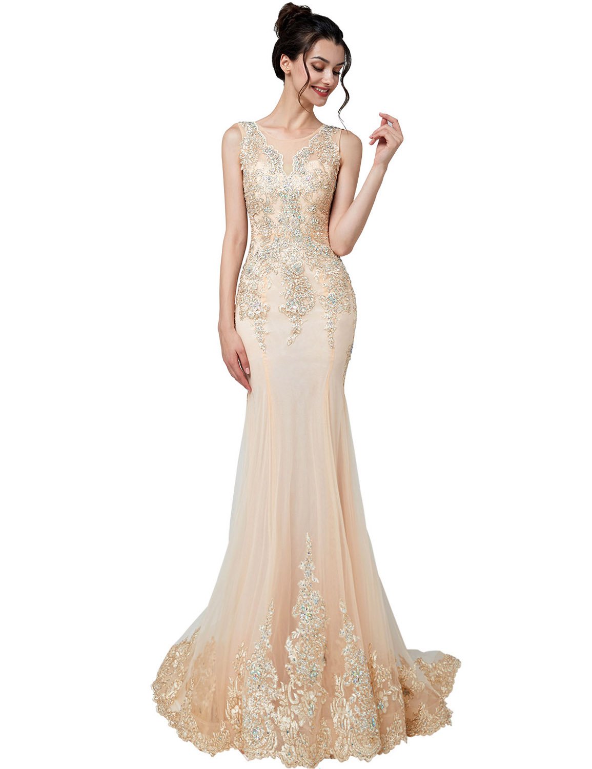 Elegant Lace Mermaid Prom Dress for Women - Sexy Long Formal Evening Gown for Parties, Weddings & Special Occasions