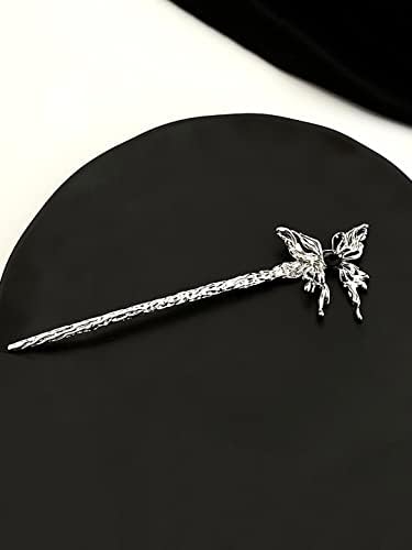 Kairangi Butterfly Hair Stick for Women & Girls - Elegant Bun Holder, Juda Pin Hair Accessory, Multicolor - Perfect for Weddings, Parties & Everyday Hairstyles
