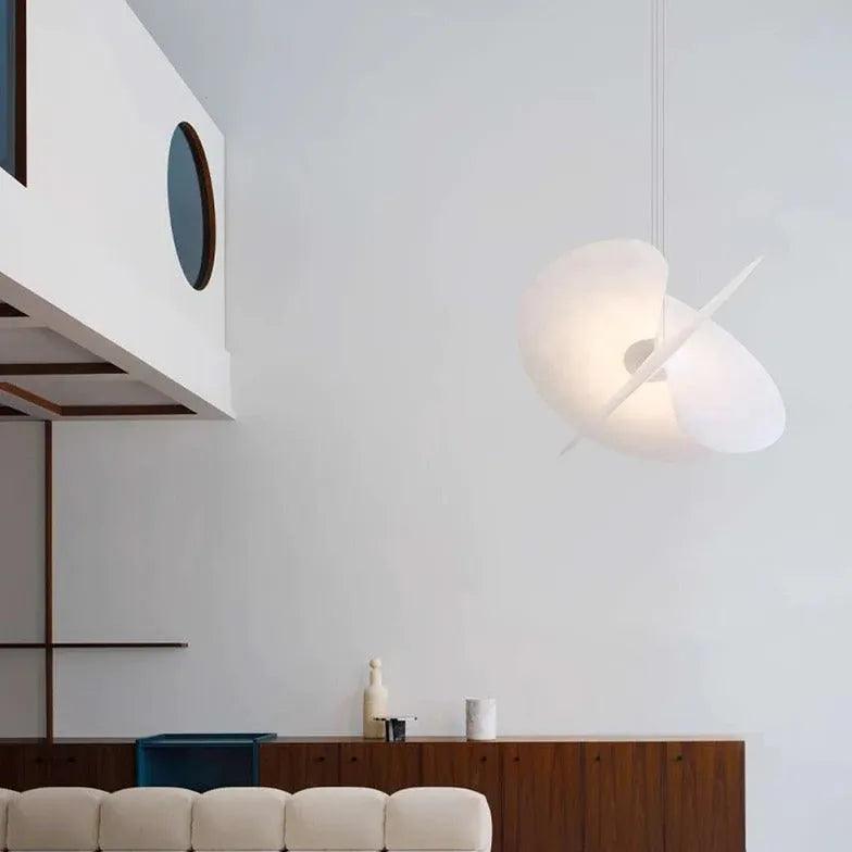 Modern White Silk Fabric Pendant Light - Elegant Dining Room & Bedroom Ceiling Lighting Fixture for Home Decor
