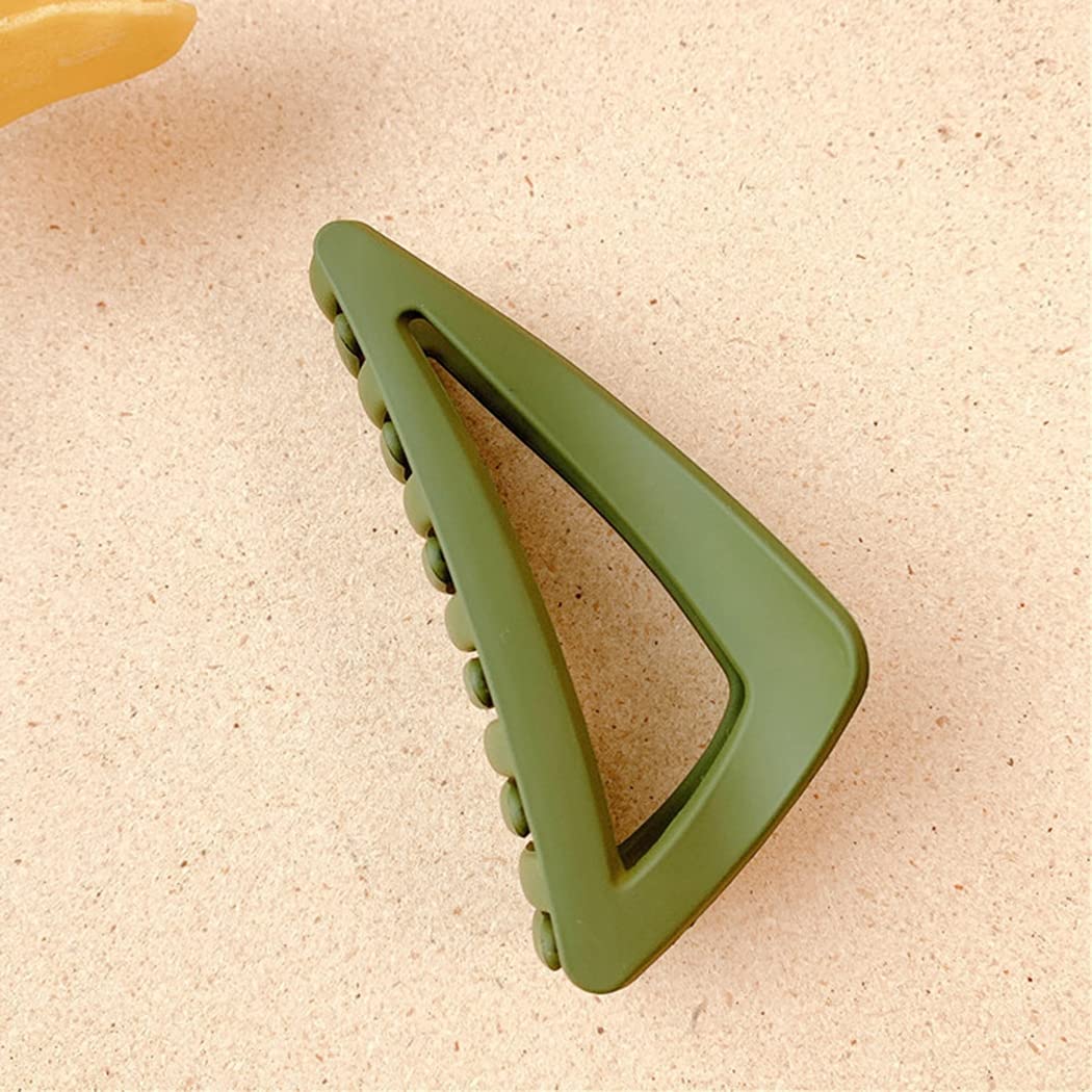 Licogel Matte Triangle Hair Claw Clips Set - Large Decorative Hair Clamps for Thick Curly Hair | Fashionable & Simple Hair Accessories for Women, Perfect for Work, Gym, and Everyday Styling