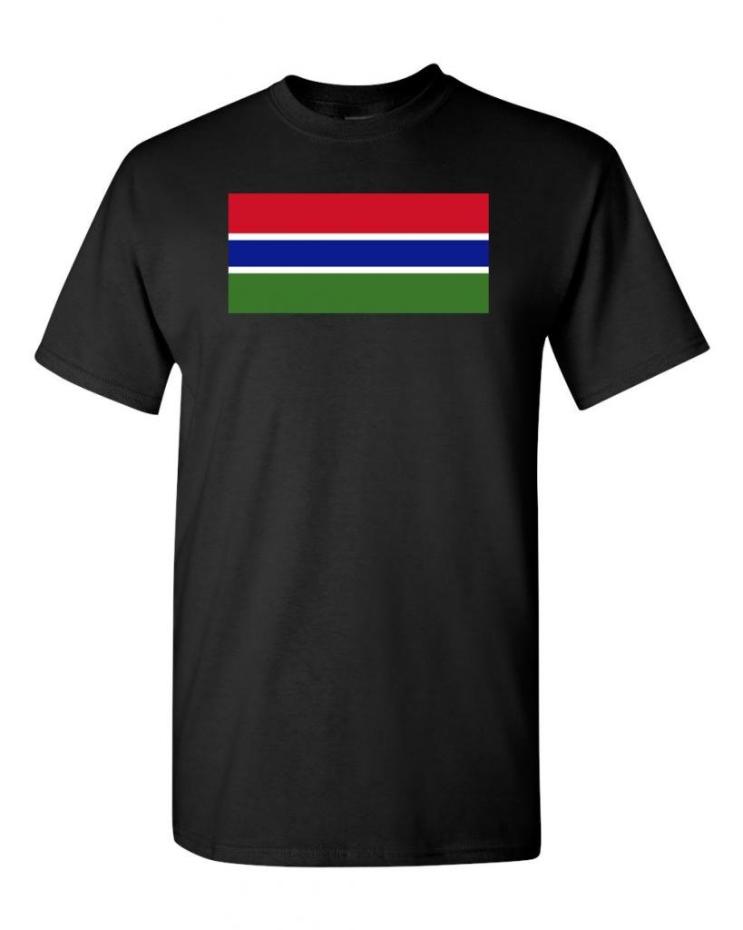 Gambia Flag Patriotic T-Shirt for Adults - Comfortable Cotton Tee for Travel, Sports & National Pride
