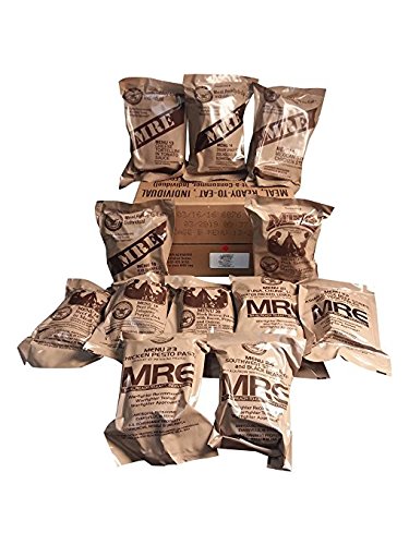 12/2019 or Newer ACM MRE Meals Ready-to-Eat Case (12 Pack) - Emergency Food Supply for Camping, Hiking & Disaster Preparedness