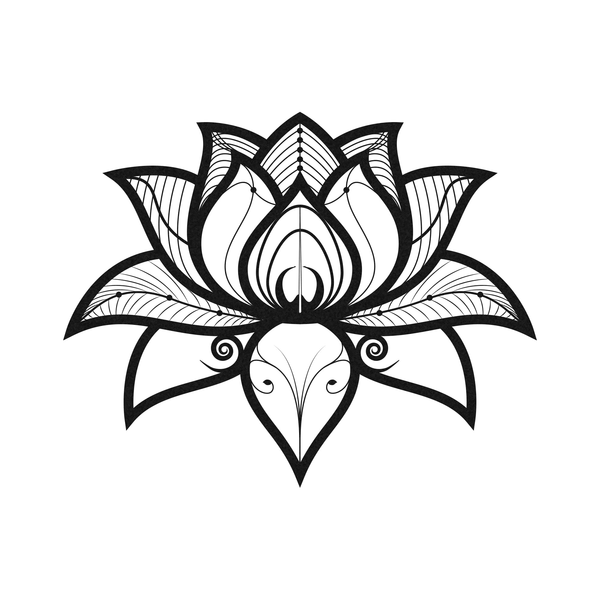 Bohemian Mandala Metal Wall Art - Black Geometric Home Decor (68x54cm) - Perfect for Living Room, Bedroom, or Meditation Space