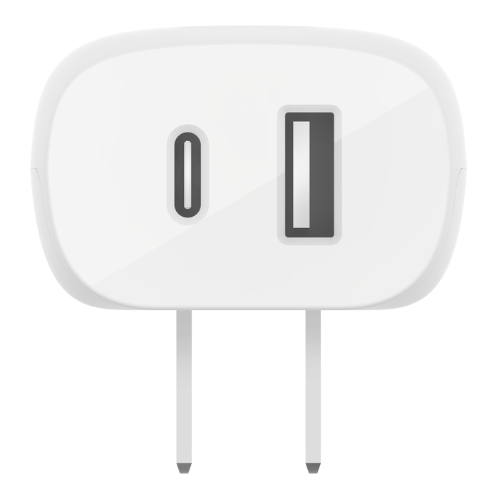 Belkin Dual Wall Charger with PPS Cable + USB C & Lightning Connector - Fast Charging for iPhone, Samsung & More - Perfect for Travel, Home & Office Use