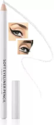 AGLEY Professional Smudge-Proof & Waterproof White Pencil Kajal Eyeliner - Perfect for Sensitive Eyes, Daily Makeup & Water Activities