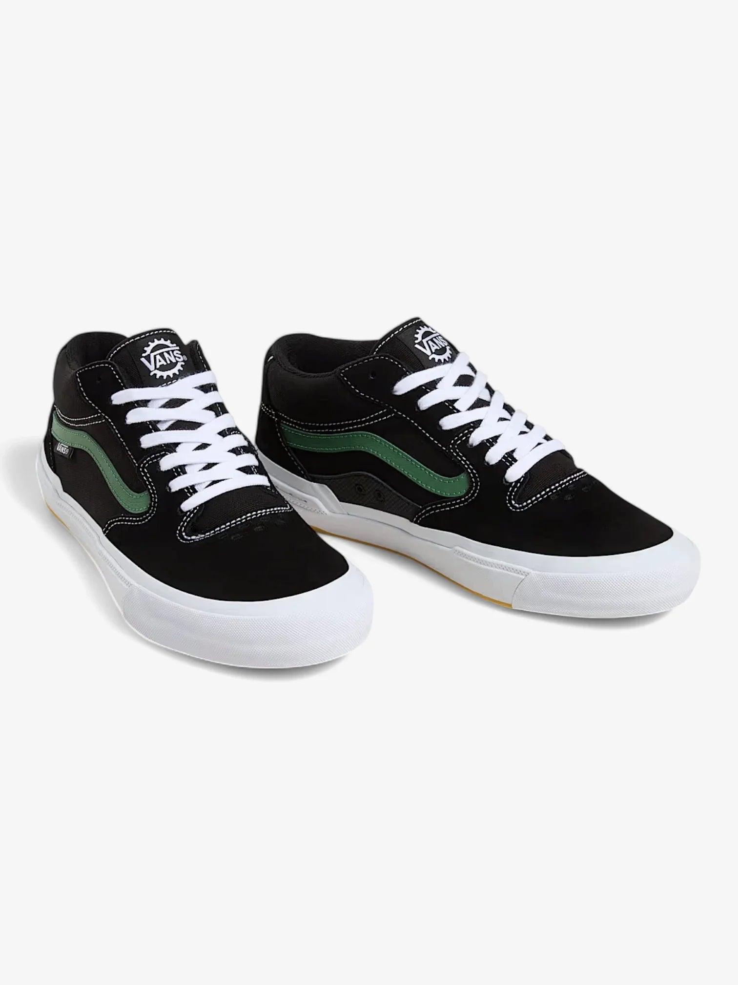 Vans BMX Style 114 Skate Shoes for Men - Black, Green & Yellow | Comfortable Sneakers for Skateboarding, BMX Riding & Casual Wear