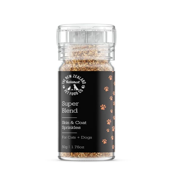 Premium New Zealand Natural Super Blend Skin & Coat Sprinkles for Dogs & Cats - Healthy Meal Topper for Shiny Fur & Skin Care - Perfect for Dry Food Mixing & Picky Eaters