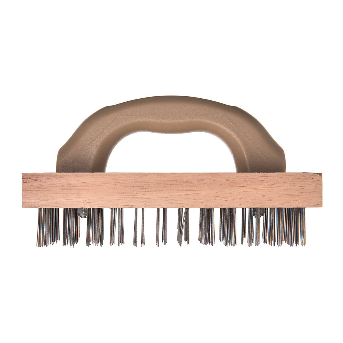 Carlisle 4067600 Butcher Block Cleaning Brush with Flat Steel Bristles - 9 3/8 x 4 Inch - Heavy Duty Wood Cutting Board Scraper & Cleaner for Kitchen, Restaurant, and Food Prep Areas