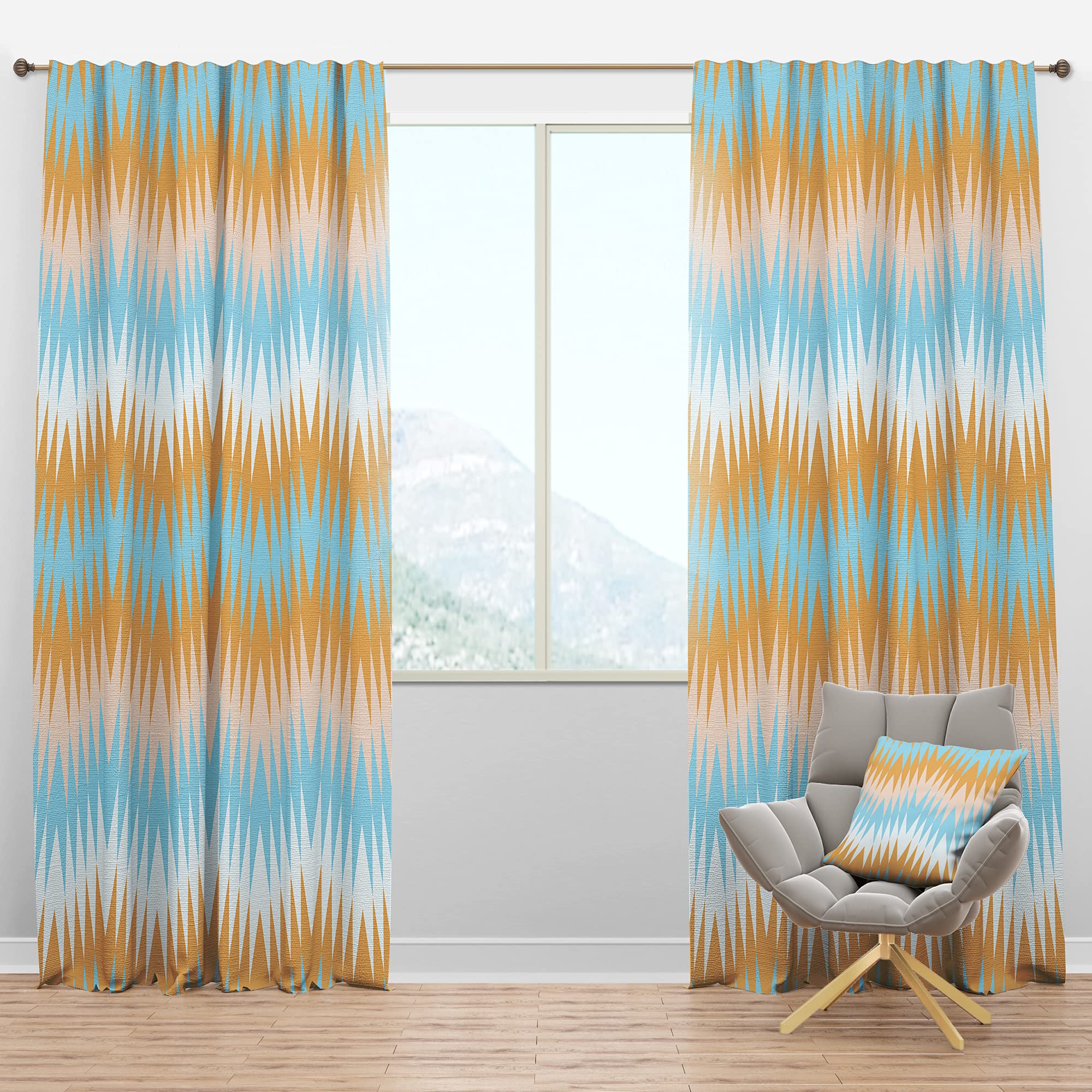 Retro Abstract Design VI Blackout Curtains - Thermal Insulated Bedroom & Living Room Drapes (52x120, Single Panel) - Perfect for Home Theater, Nursery & Light-Sensitive Sleepers