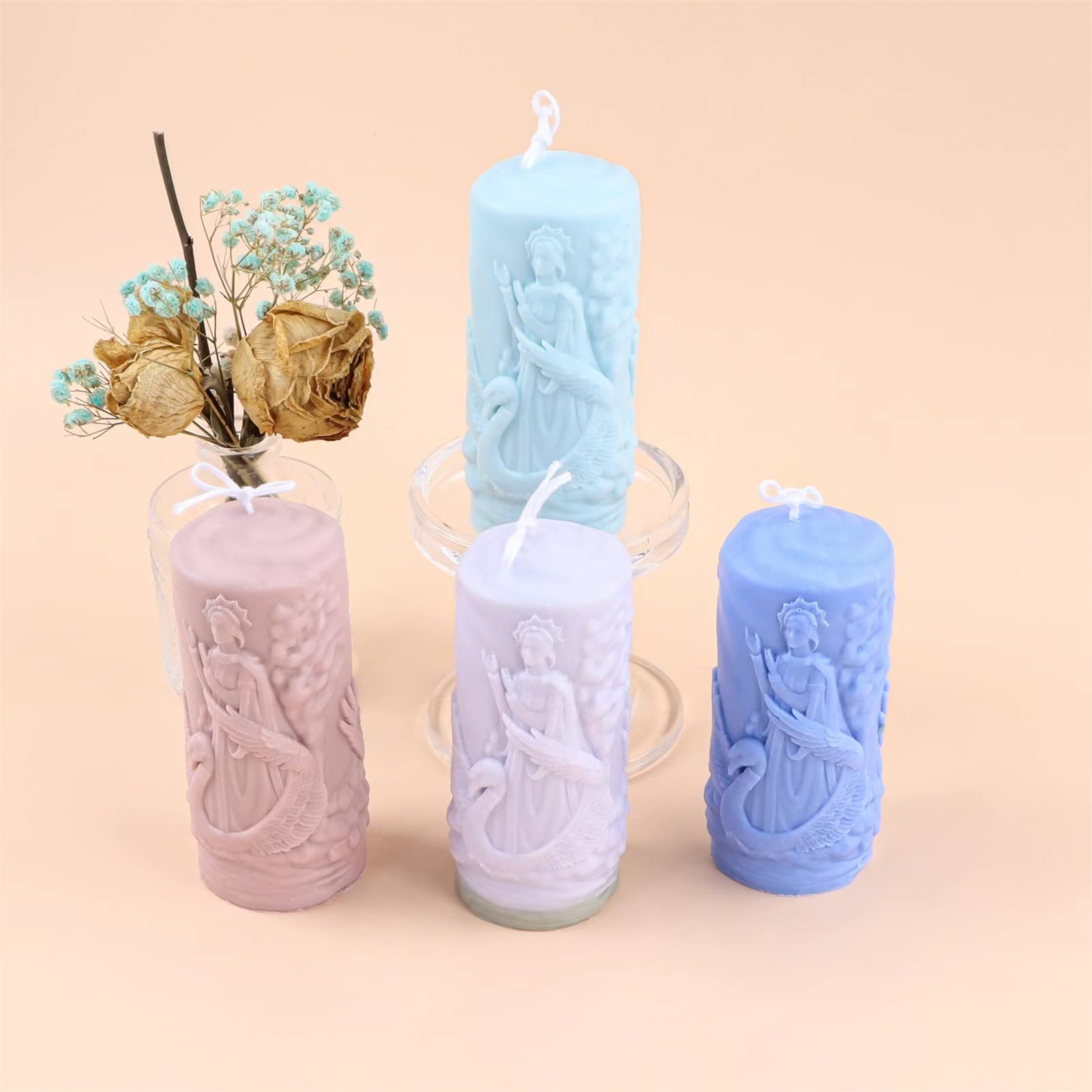 Premium Silicone Soap Molds for DIY Crafts - Beautiful Indian Girl & Floral Design for Handmade Soap Making | Perfect for Home Spa, Wedding Favors, and DIY Gift Supplies by YSCEN