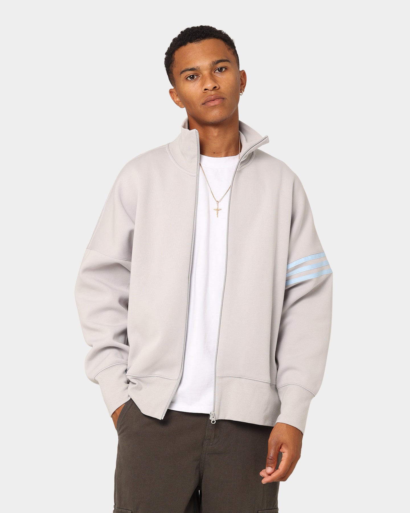 Adidas NeuClassics TT Jacket - Grey Two Tone Windbreaker for Men | Lightweight Running & Training Jacket | Perfect for Outdoor Sports & Casual Wear