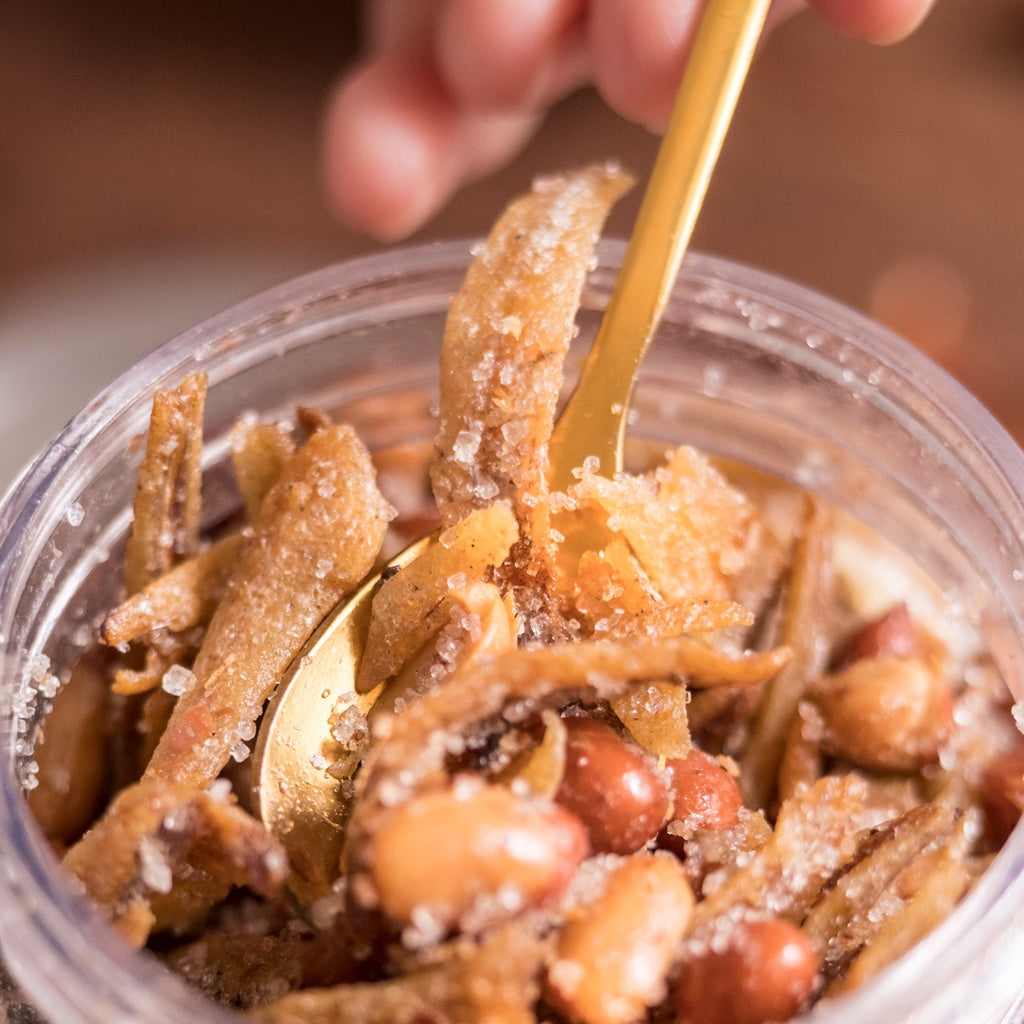 Crispy Fried Fish Cake & Anchovies with Peanuts Snack Mix - Korean Style Finger Food for Parties, Movie Nights & Quick Bites
