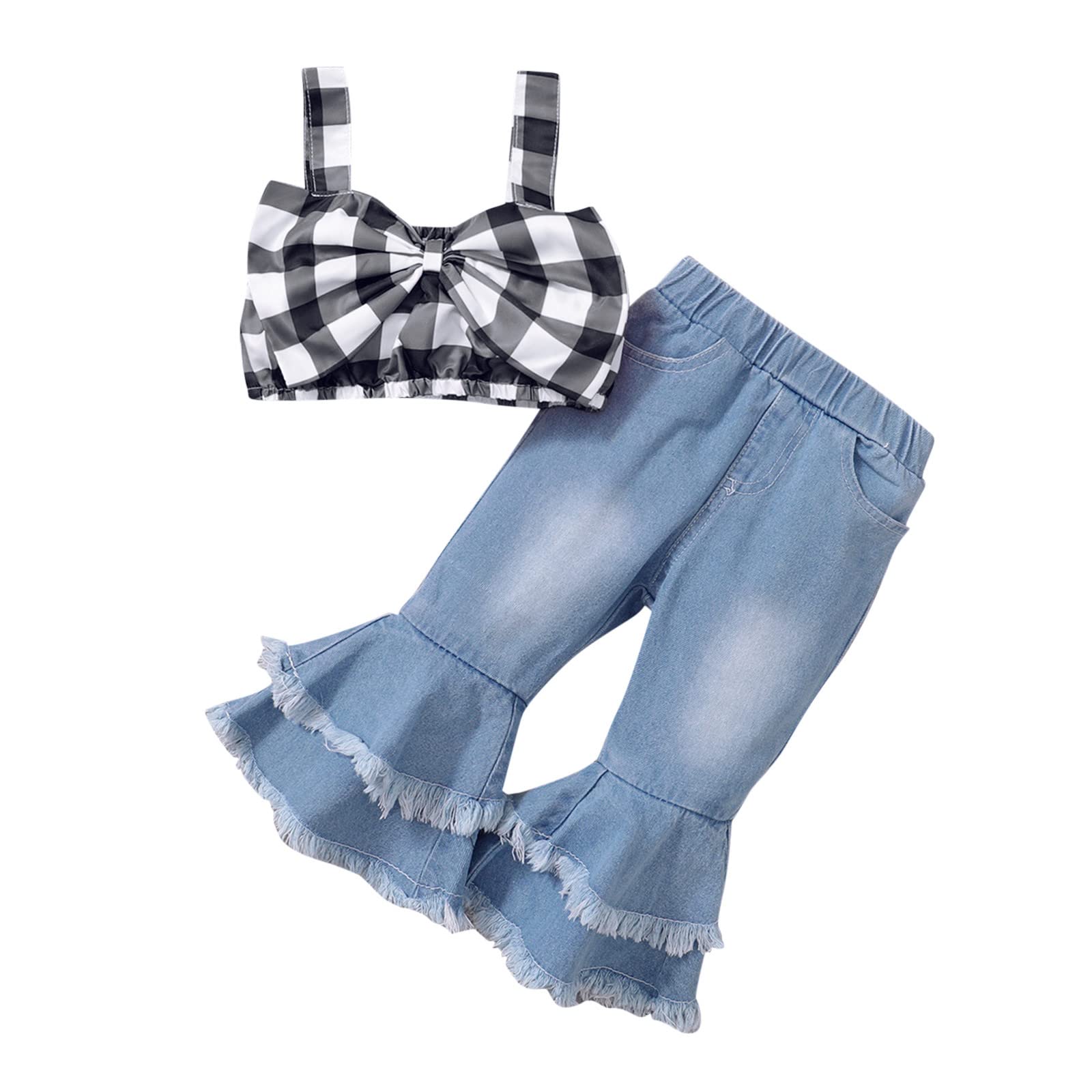 Soft Plaid Baby Girl Receiving Blanket Set with Bow Headband & Sleeveless Top - Black Outfit for 12 Month Old Toddlers - Perfect for Newborn Photoshoots, Christenings & Family Gatherings