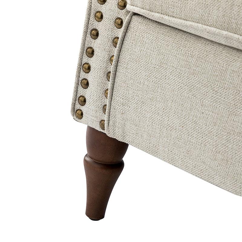 Hypanis Upholstered Armchair with Solid Wood Legs - Modern Living Room Accent Chair for Home, Office & Reading Nook - Comfortable Lounge Chair for Relaxing & Decor
