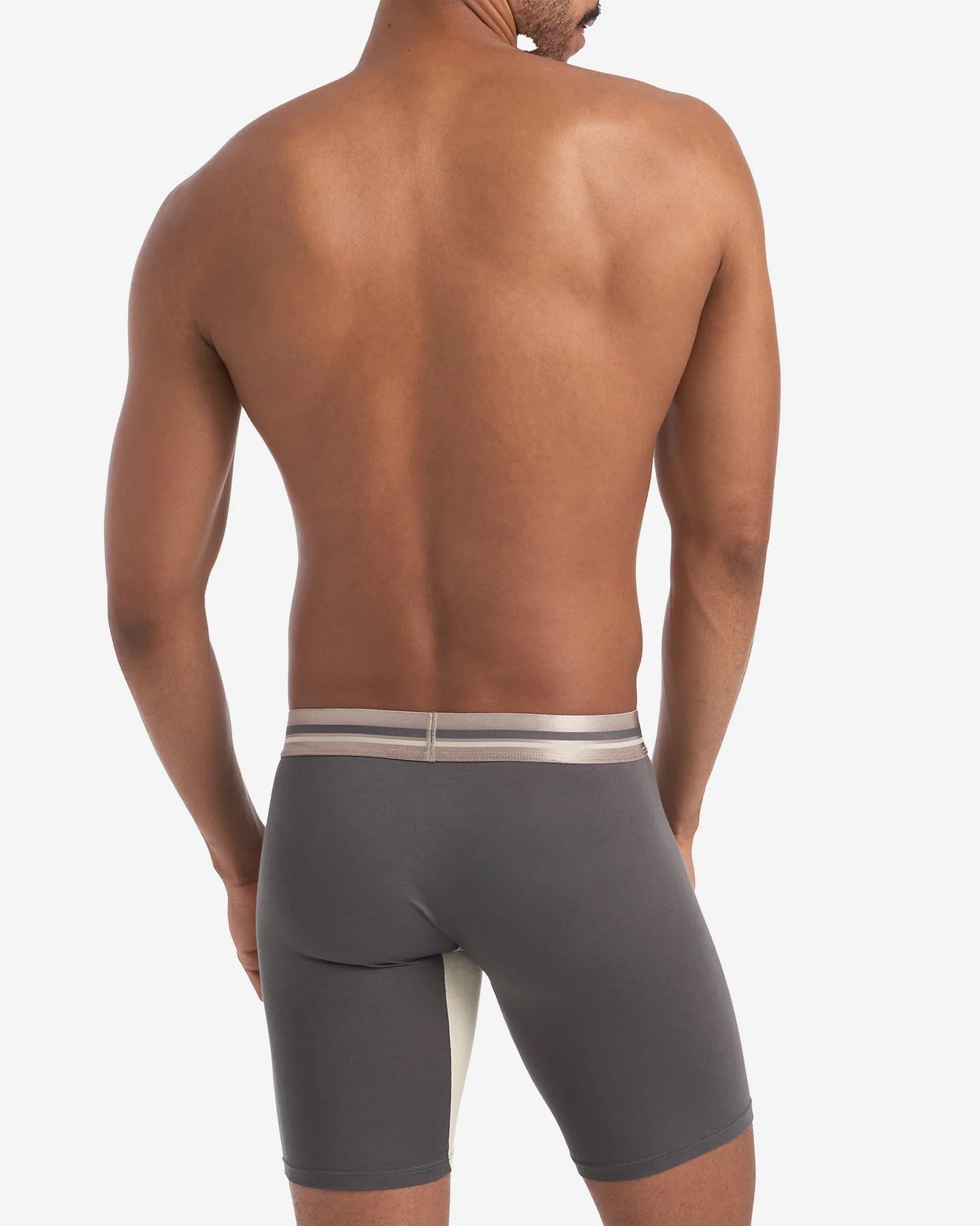 Premium Teamm8 Bamboo Sports Boxer Briefs - Soft Modal Fabric, Licorice Grey - Ideal for Running, Gym & Active Lifestyle