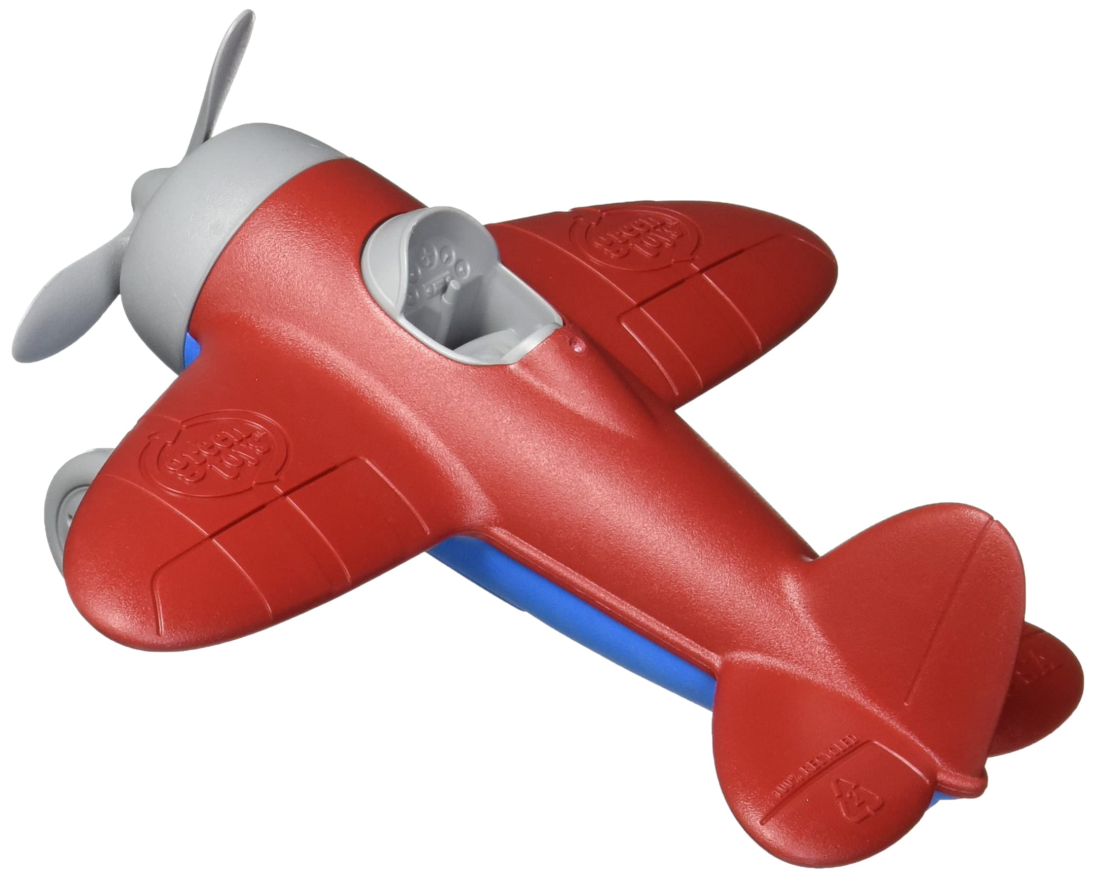 Green Toys Airplane Red - Eco-Friendly Plastic Airplane Toy for Kids | Perfect for Indoor & Outdoor Play, Birthday Gifts, and Preschool Learning Activities
