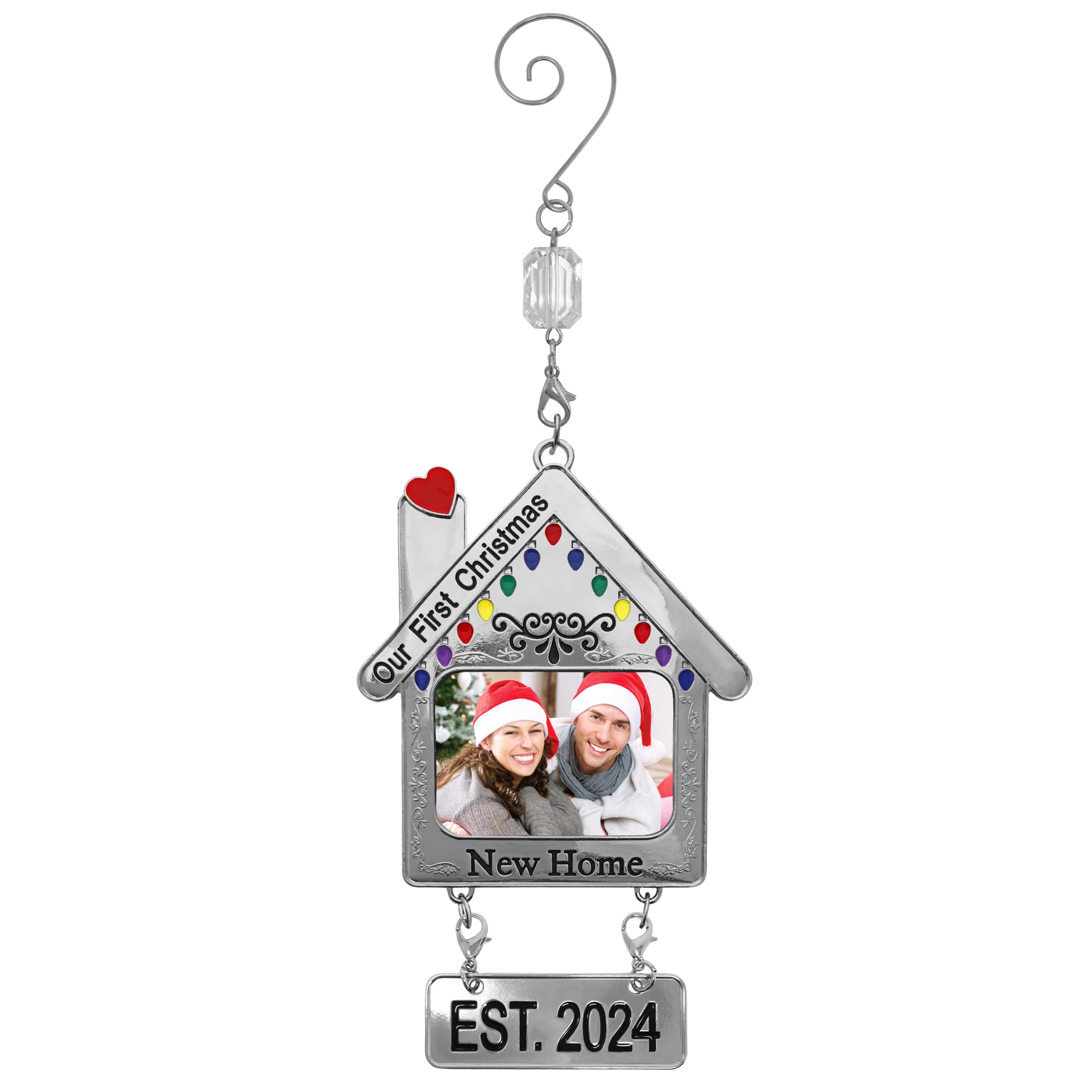 2024 Our New Home Christmas Ornament - First Christmas in New House EST. 2024 - Personalized Picture Keepsake - Housewarming Gift for New Homeowners - Includes Gift Bag - Perfect for Tree Decor & Holiday Memories