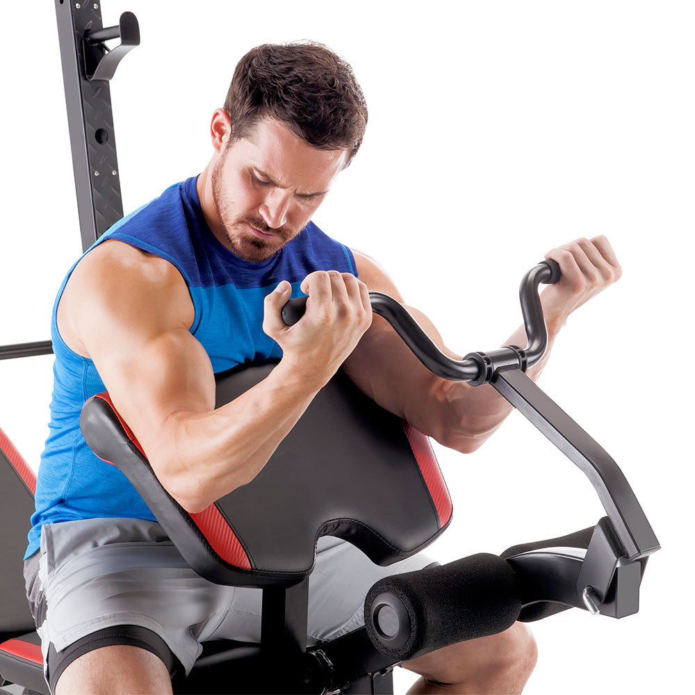 Marcy Deluxe Olympic Weight Lifting Bench MKB-957 - Adjustable Strength Training Bench for Home Gym Workouts | Perfect for Weightlifting, Bodybuilding & Fitness Training