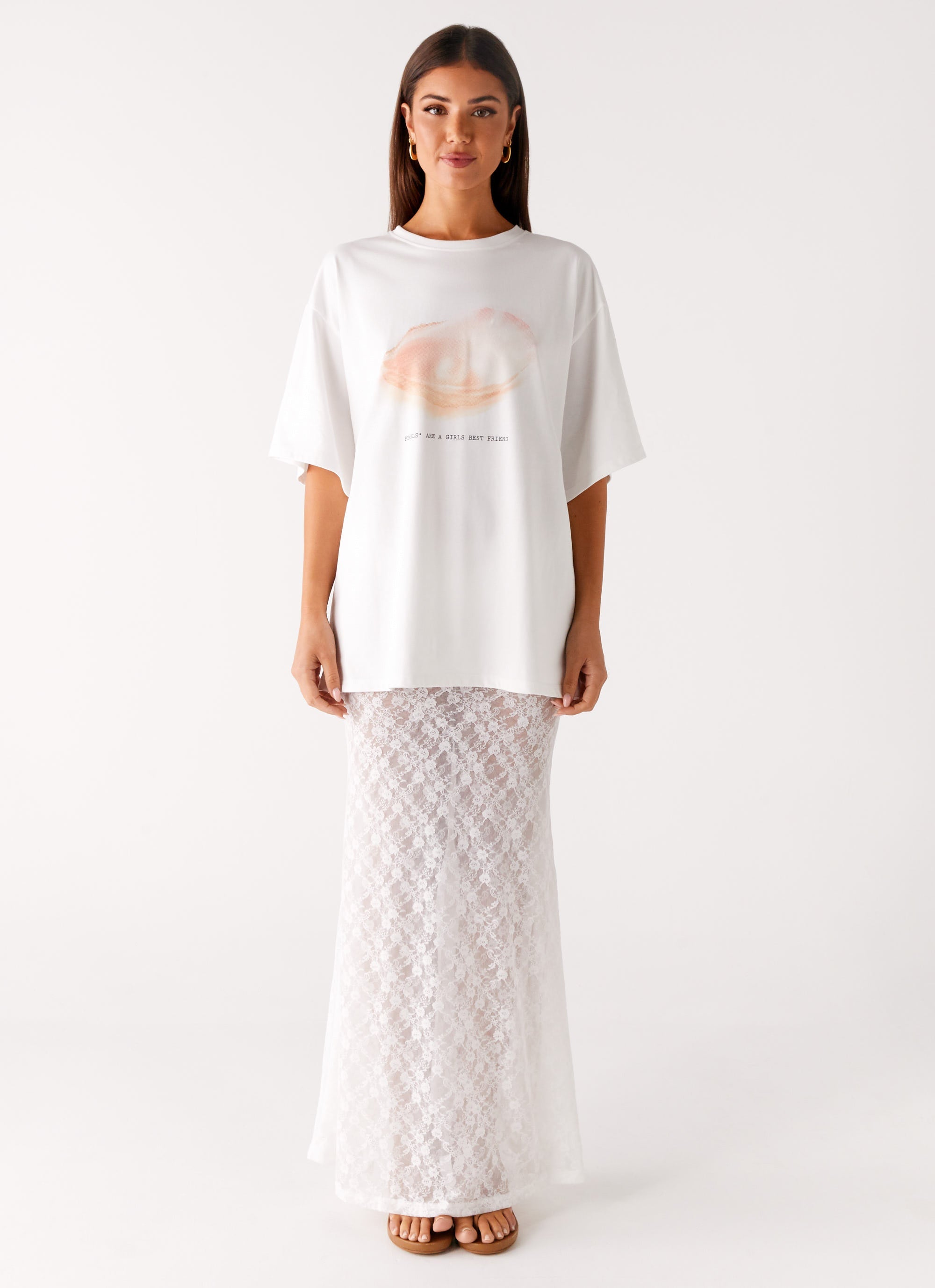 Elegant White Jaz Lace Maxi Skirt for Women - Boho Chic Flowy Long Skirt - Perfect for Beach, Wedding & Summer Outfits