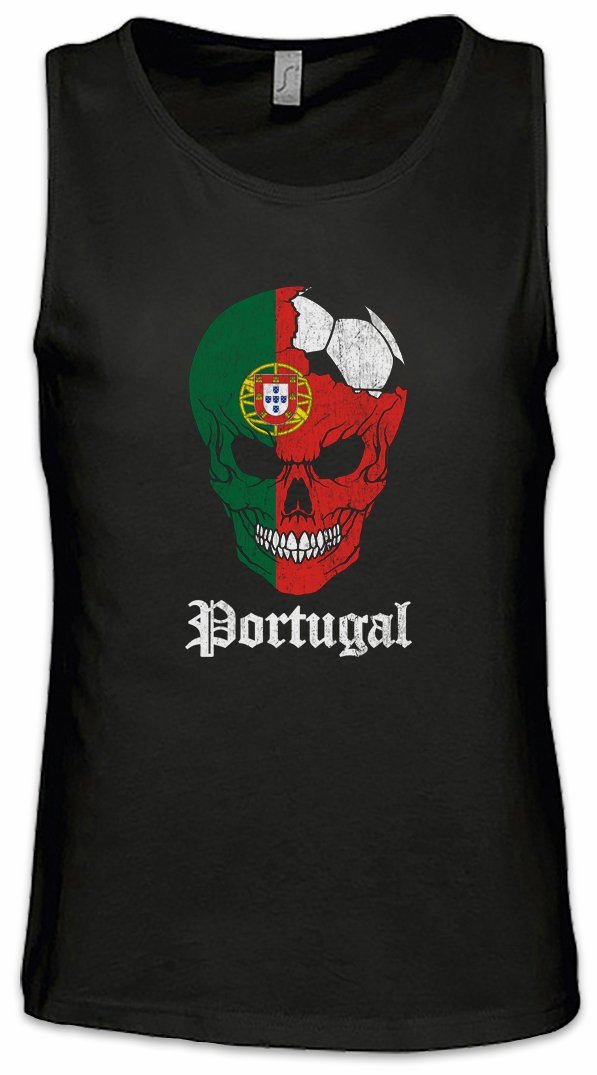 Portugal Football Skull Men's Tank Top - Breathable Gym Shirt for Workouts & Training - Urban Backwoods Style for Sports & Casual Wear