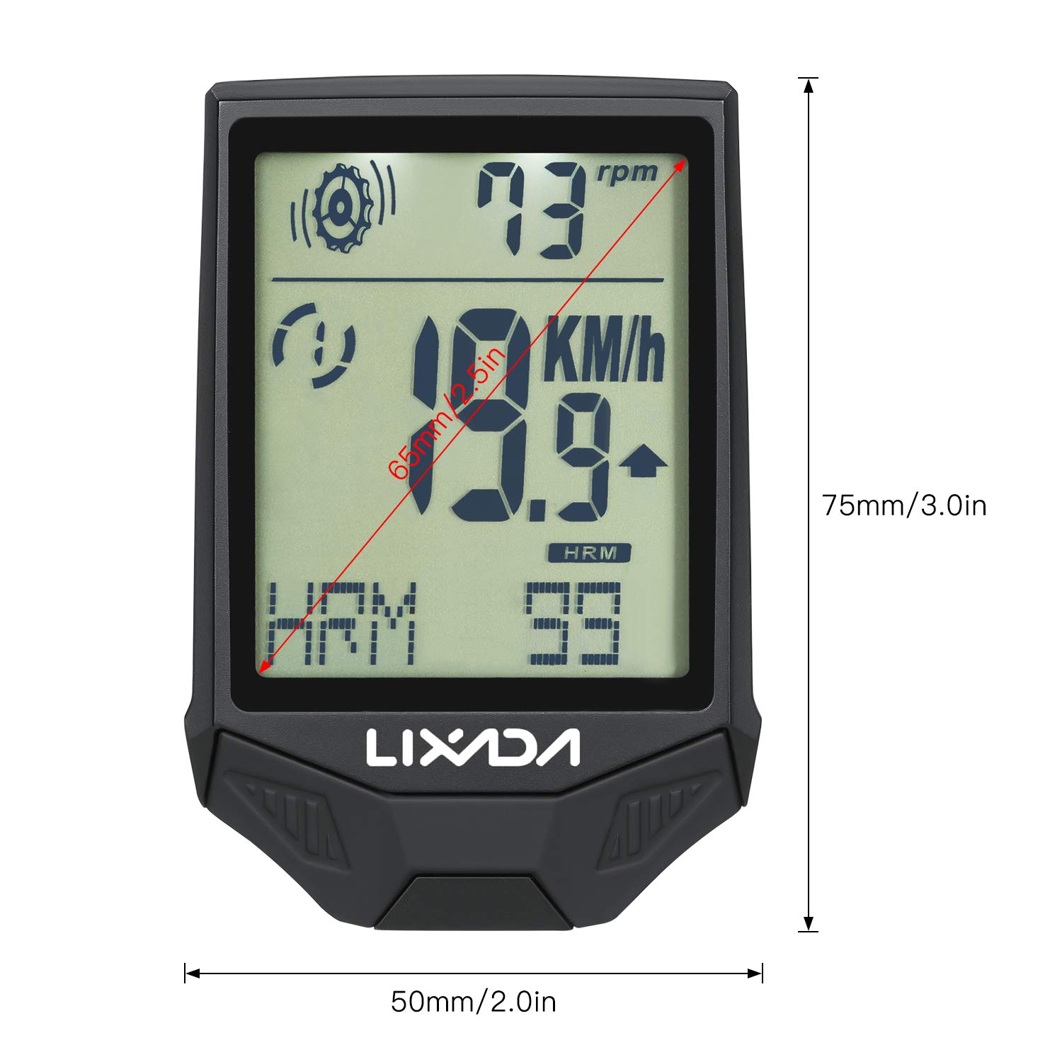 JOYID Multifunctional Waterproof Cycling Computer with Heart Rate Monitor & Backlight LCD Display - Perfect for Road Biking, Mountain Cycling & Fitness Tracking
