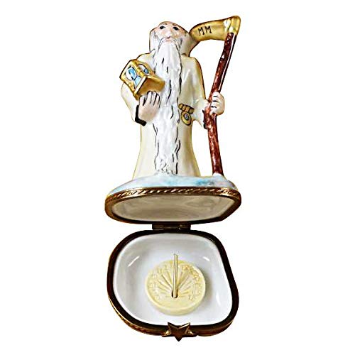 Father TIME - French Limoges Porcelain Boxes | Hand-Painted Collectible Figurines & Unique Gift Ideas for Home Decor, Wedding Favors, and Anniversary Presents