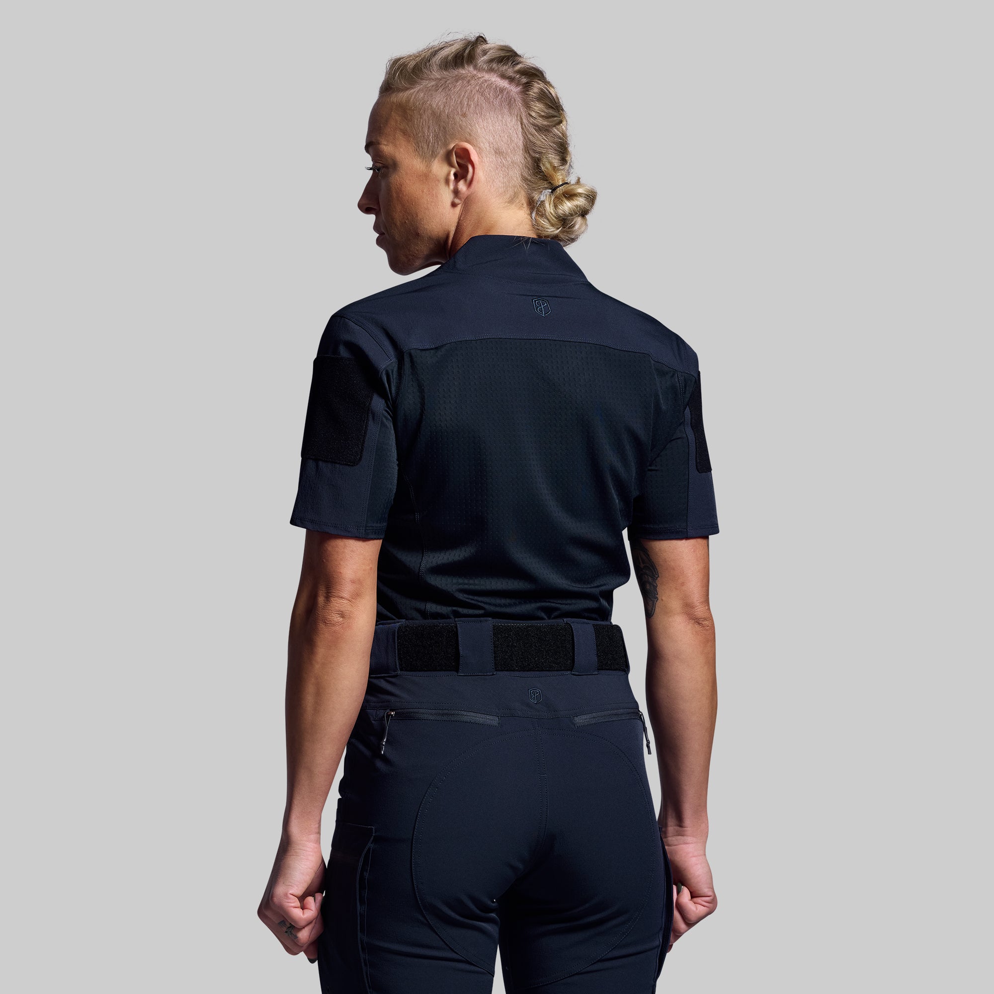 Women's Op Top Pro Police Blue - Stylish & Comfortable Athletic Shirt for Running, Gym & Outdoor Activities