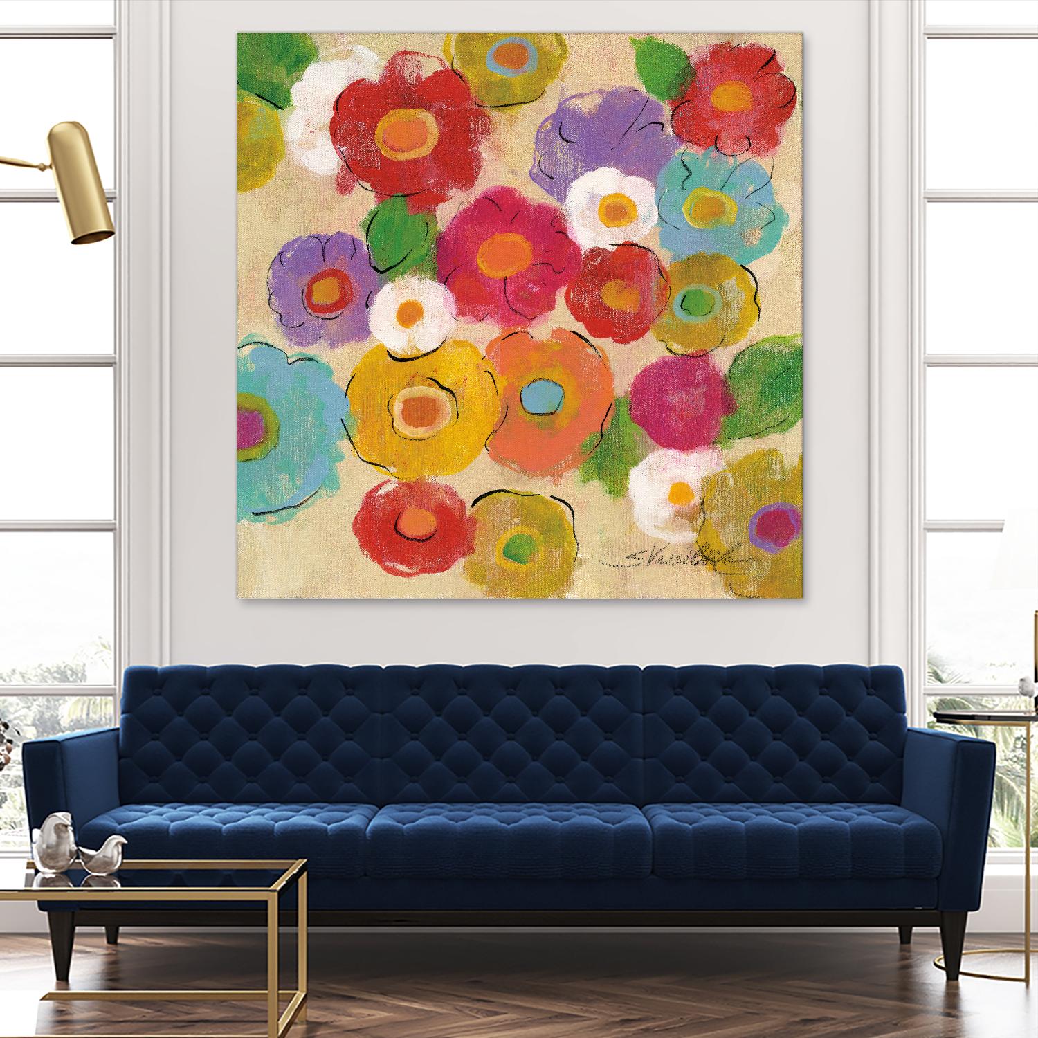 Bohemian Bouquet II - Handmade Floral Wall Art Decor for Living Room, Bedroom, Boho Home Decor, Perfect for Wedding, Nursery & Housewarming Gifts