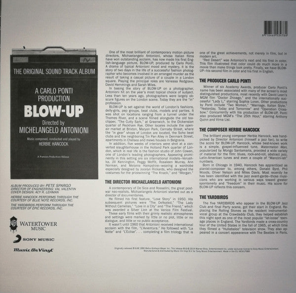 Herbie Hancock Blow Up Original Soundtrack Album LP Vinyl Record 180g Reissue Mint Condition - Perfect for Jazz Lovers and Vinyl Collectors