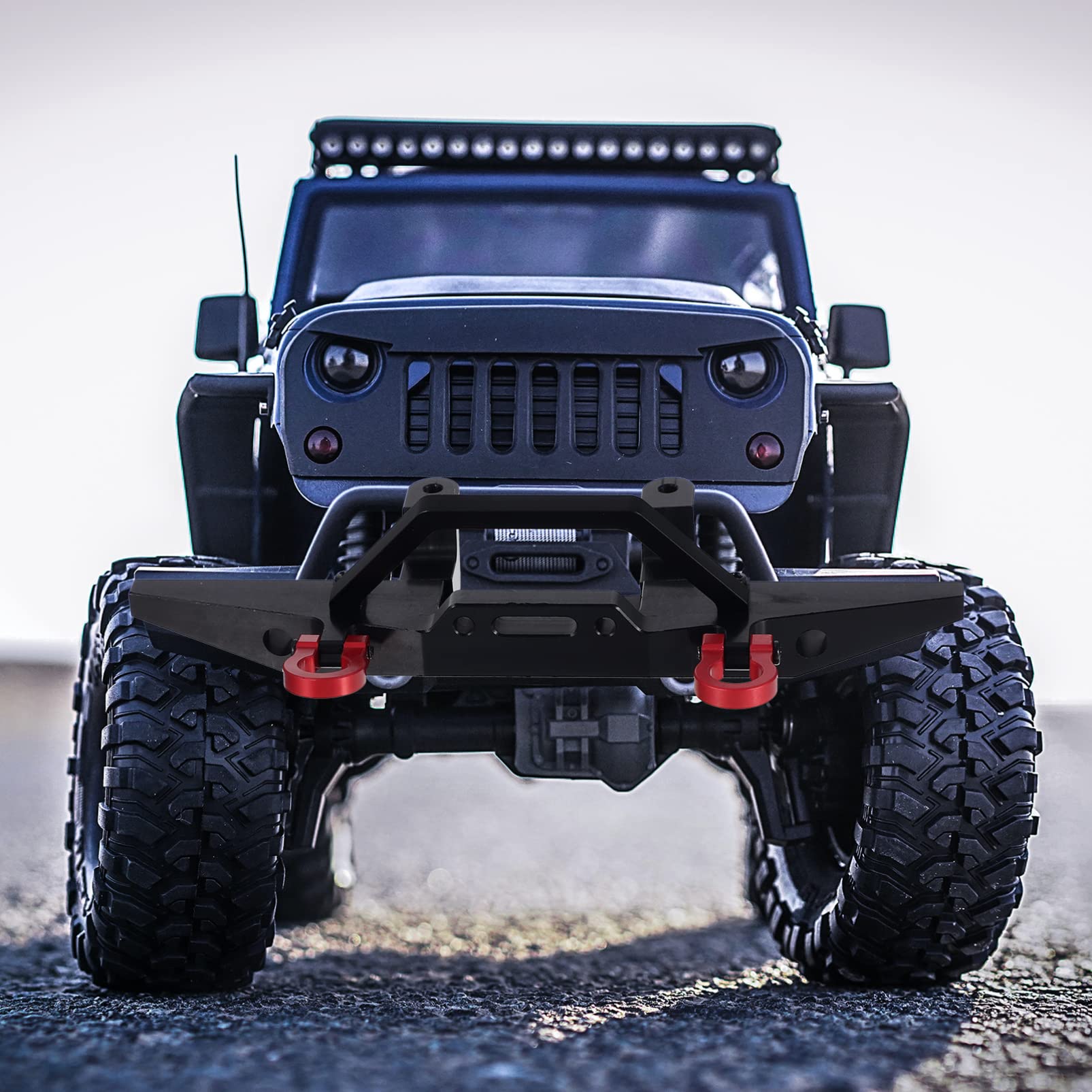 iBasenice D90 Front Guard Bar - Heavy Duty Aluminum Alloy RC Car Bumper for Traxxas D90, Adjustable & Durable Off-Road Protection - Perfect for Crawling, Rock Racing & Trail Adventures