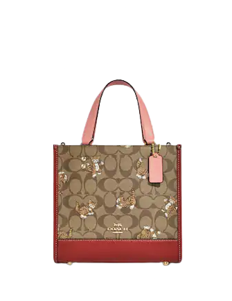 Coach Dempsey Tote 22 in Signature Canvas with Dancing Kitten Print - Stylish Designer Handbag for Women, Perfect for Work, Travel & Everyday Use