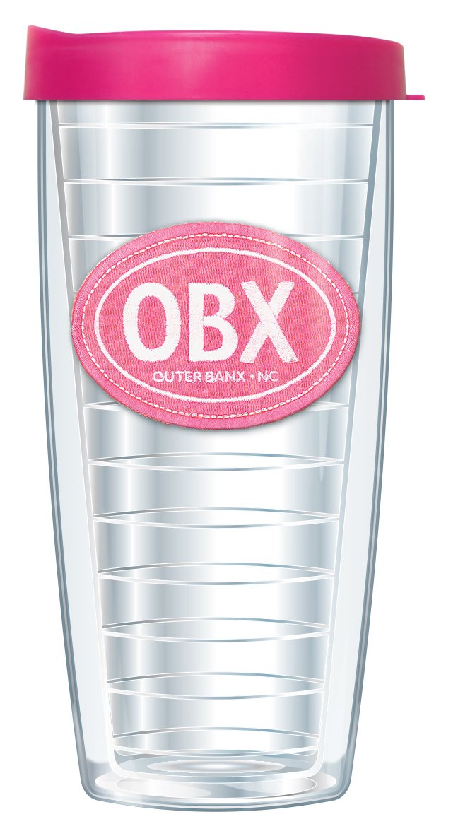 OBX Outer Banks North Carolina Insulated Travel Mug - 22oz Double-Walled Stainless Steel Tumbler with Hot Pink Leak-Proof Lid | Keeps Drinks Hot/Cold for Hours | Perfect for Beach Trips, Commuting & Outdoor Adventures