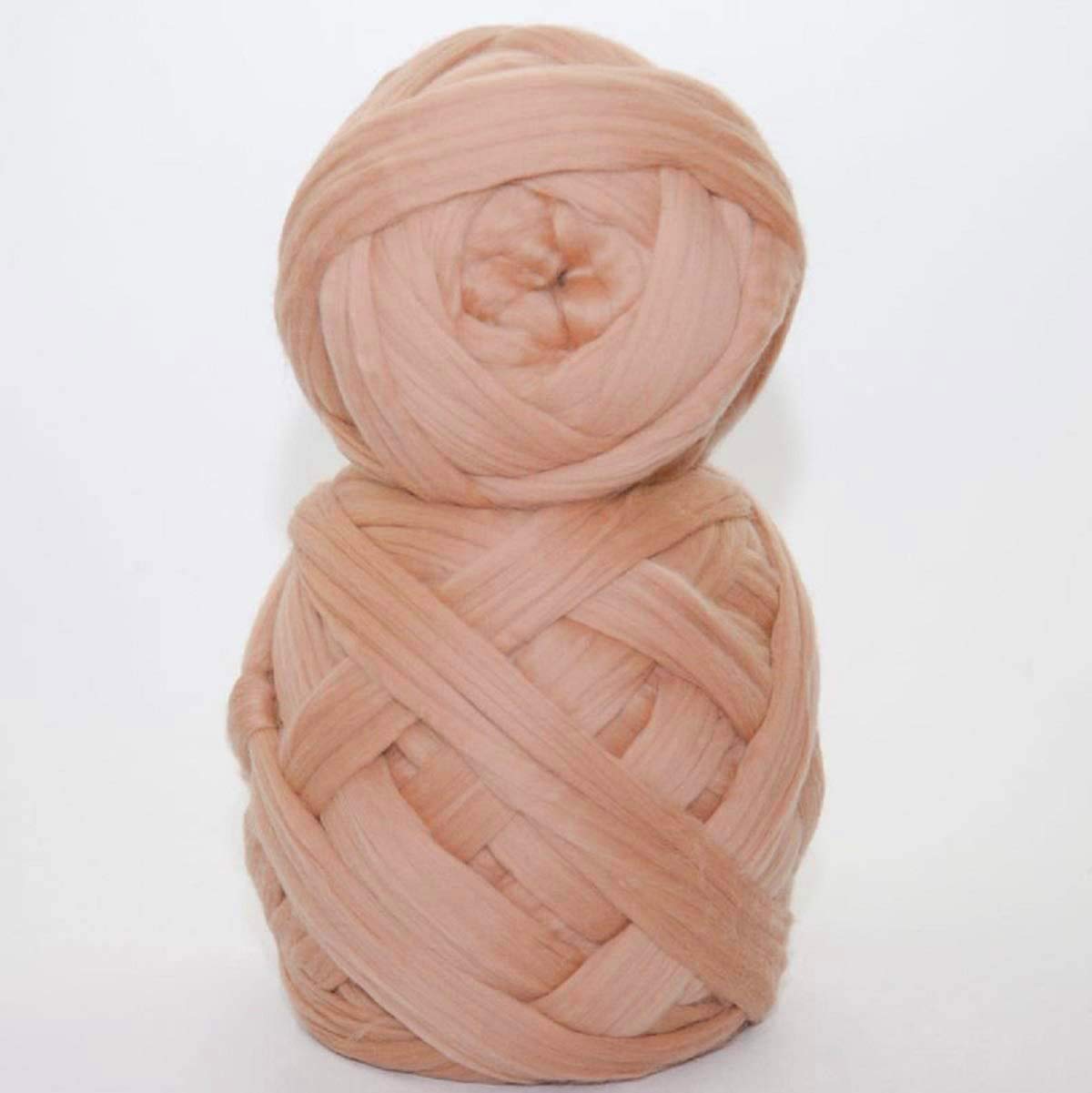 Clootess Bulky Chunky Yarn - 11 lbs Big Roving Wool for Hand Knitting, DIY Projects, Sofa & Bed Throw Blankets (Khaki) - Perfect for Cozy Home Decor, Winter Crafts and Gift Making