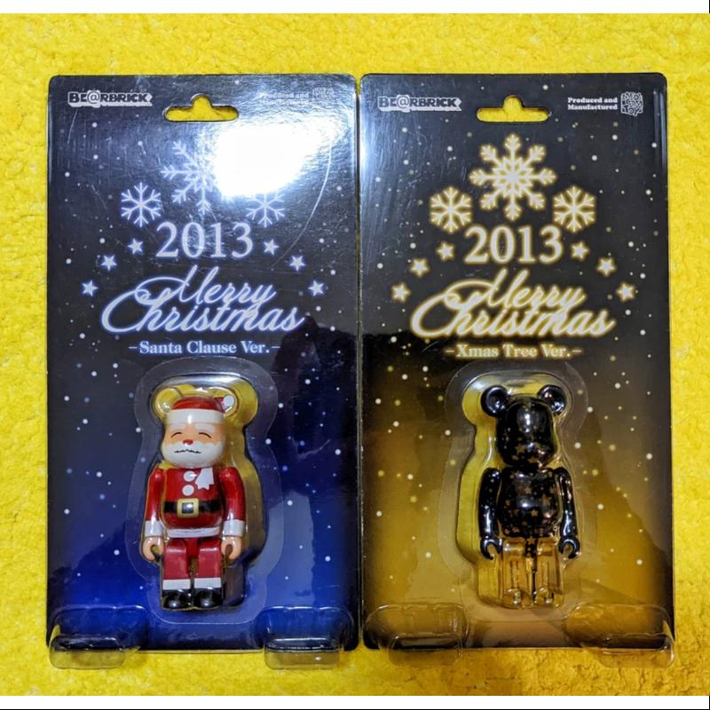 Bearbrick MERRY CHRISTMAS 2013 Set - 100% Limited Edition Medicom Be@rbrick Collectible Figure - Perfect for Holiday Decorations & Collector Displays