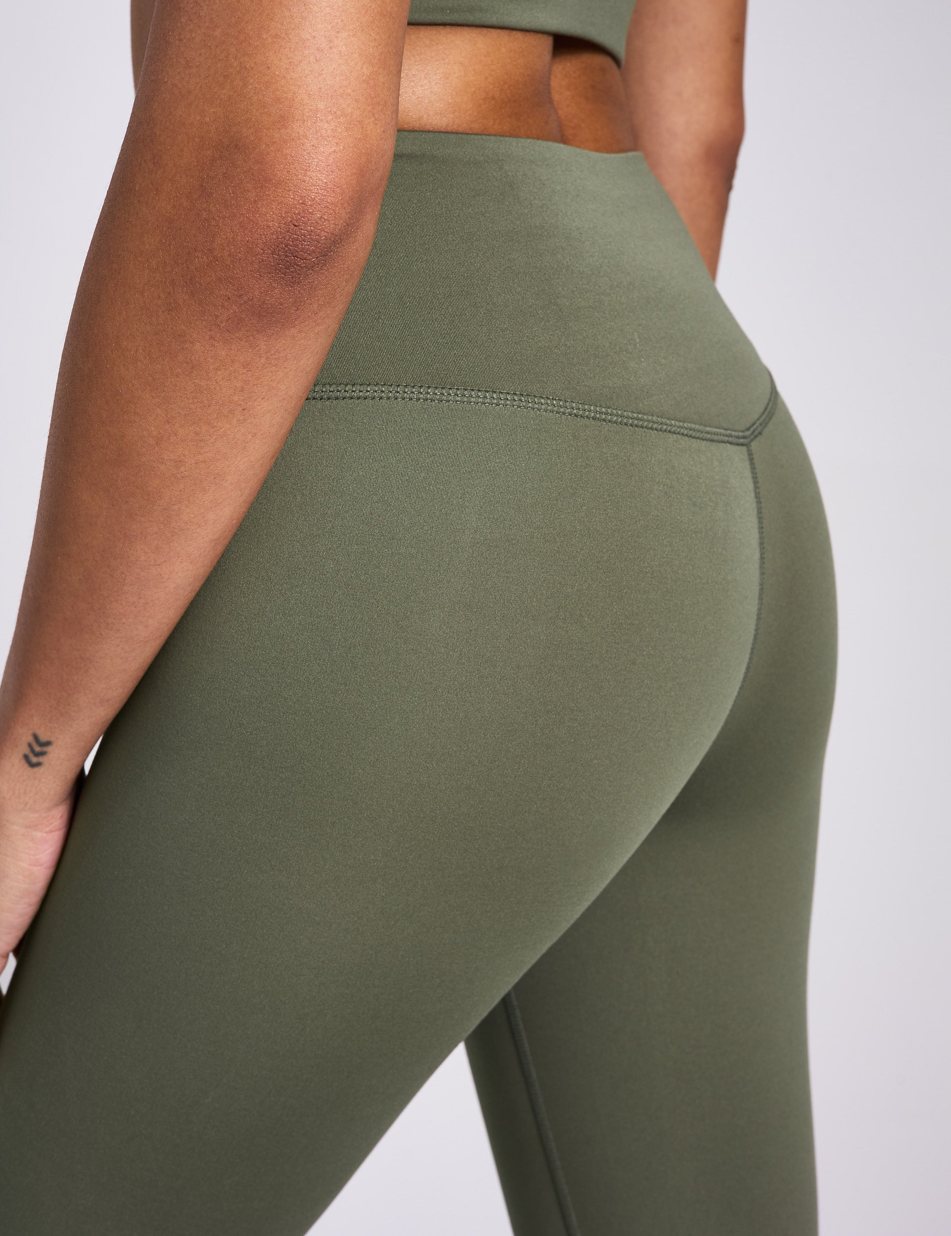 FLOAT High Waisted Yoga Leggings for Women - Comfortable Workout Pants in Cured Green | Perfect for Yoga, Gym & Everyday Wear