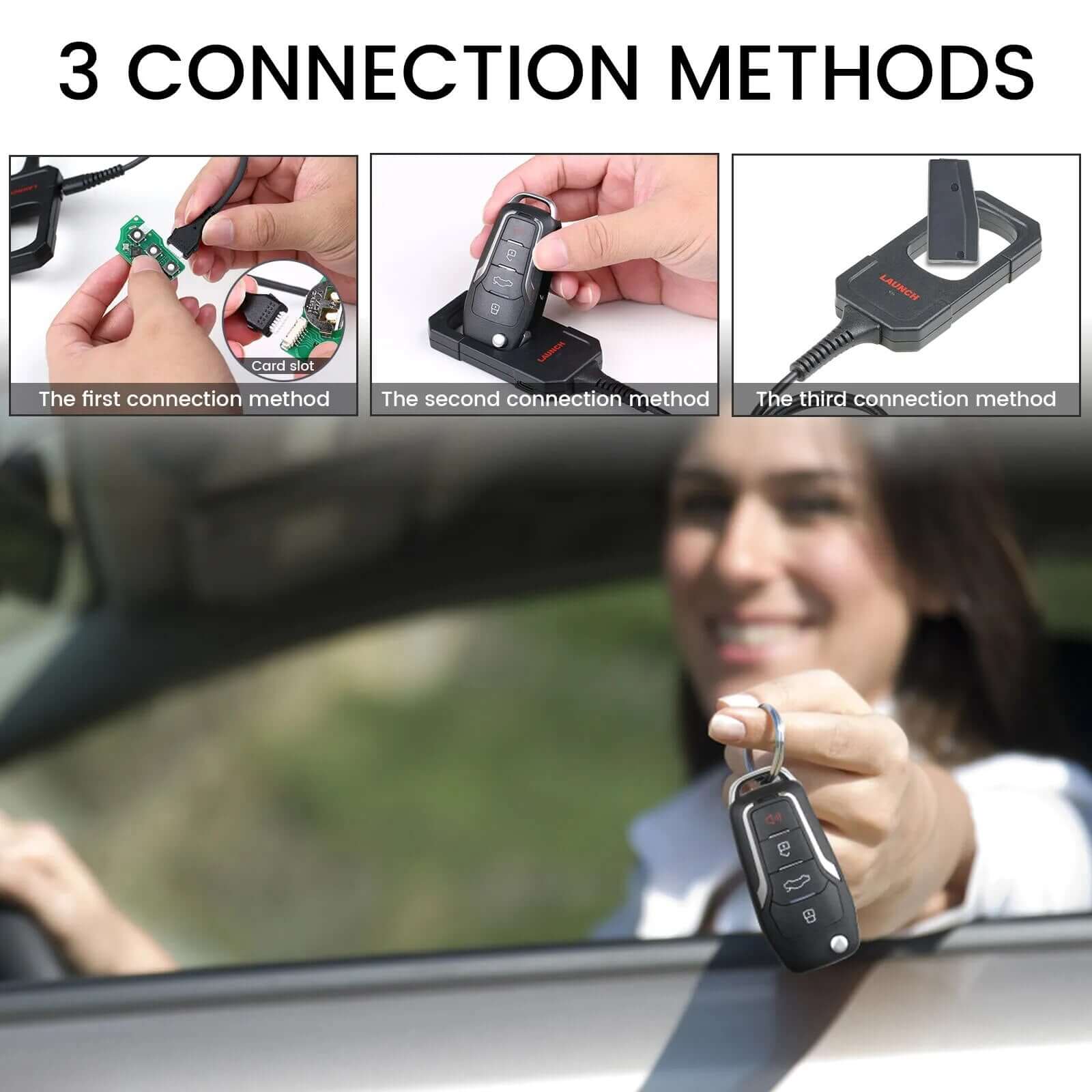 Launch X431 Key Programmer Remote Maker with 4 Universal Remote Keys & Super Chip - Compatible with X431 IMMO Elite/Plus/Pad V | Car Key Programming Tool for Locksmiths & Automotive Professionals