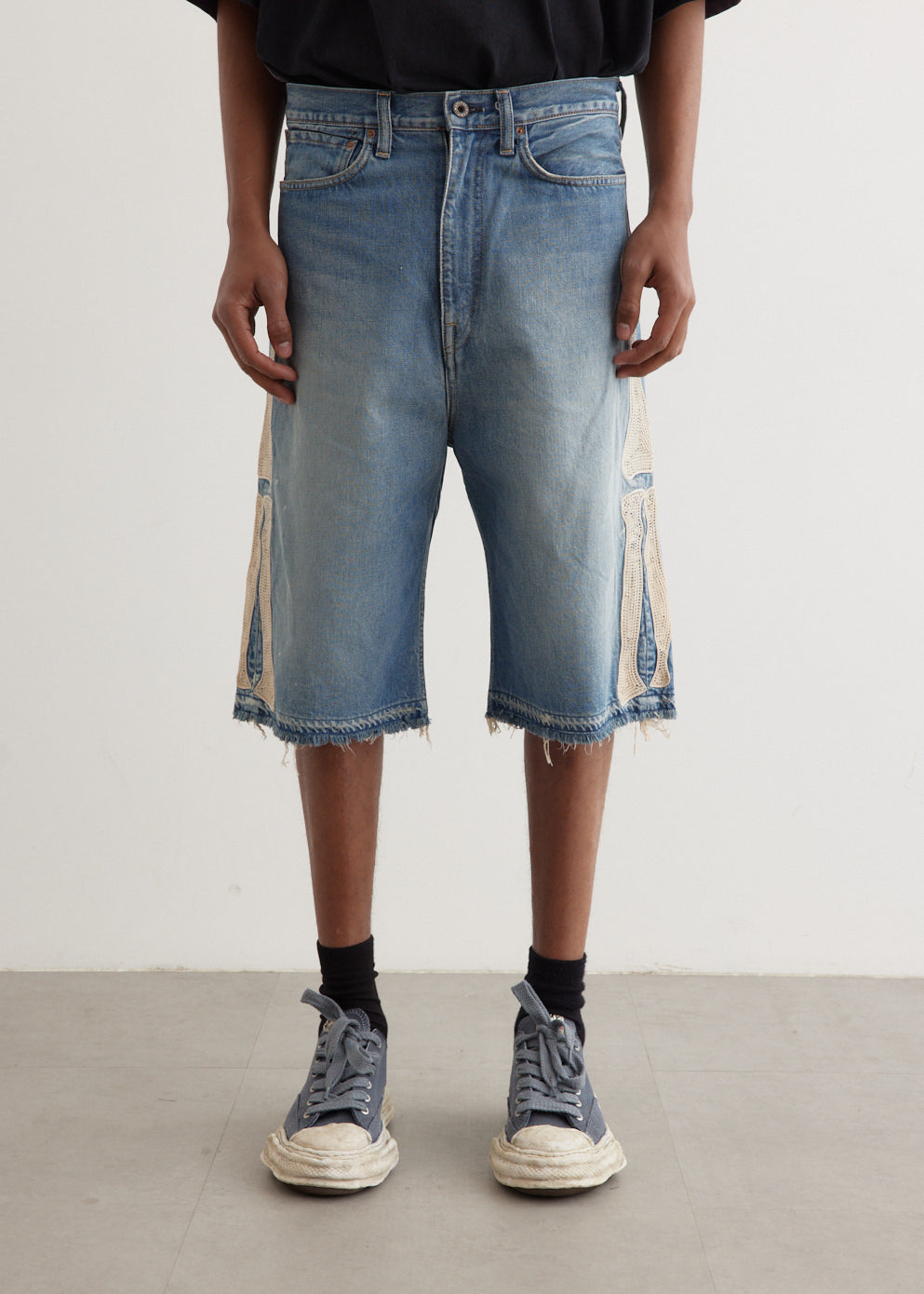 14oz Denim 5-Pocket Shorts for Men - Durable Casual Workwear & Outdoor Activities