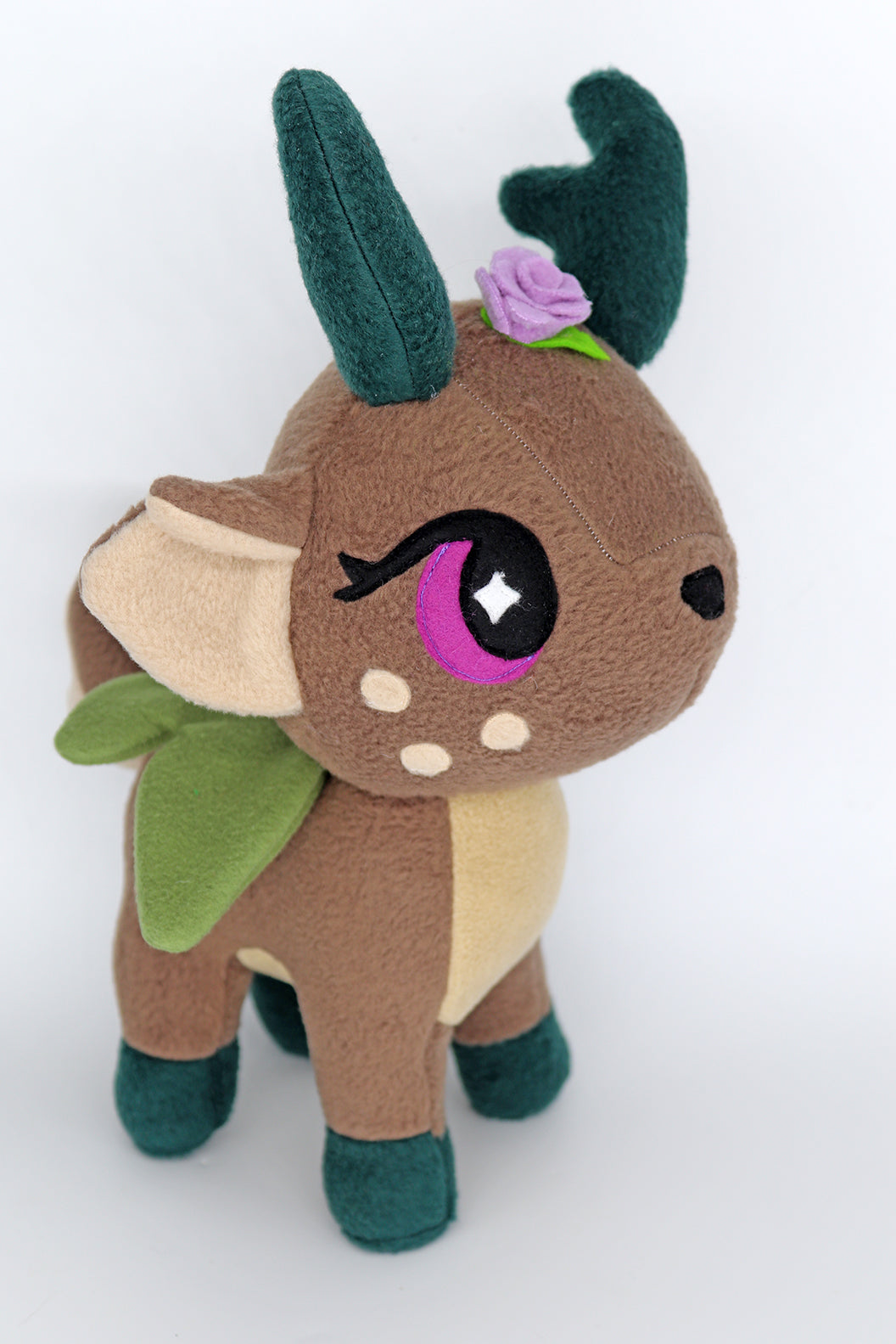 Handmade Magical Fawn Fairy Plush Toy - Custom Stuffed Animal for Kids, Gift for Fantasy Lovers, Perfect for Nursery Decor & Birthday Presents