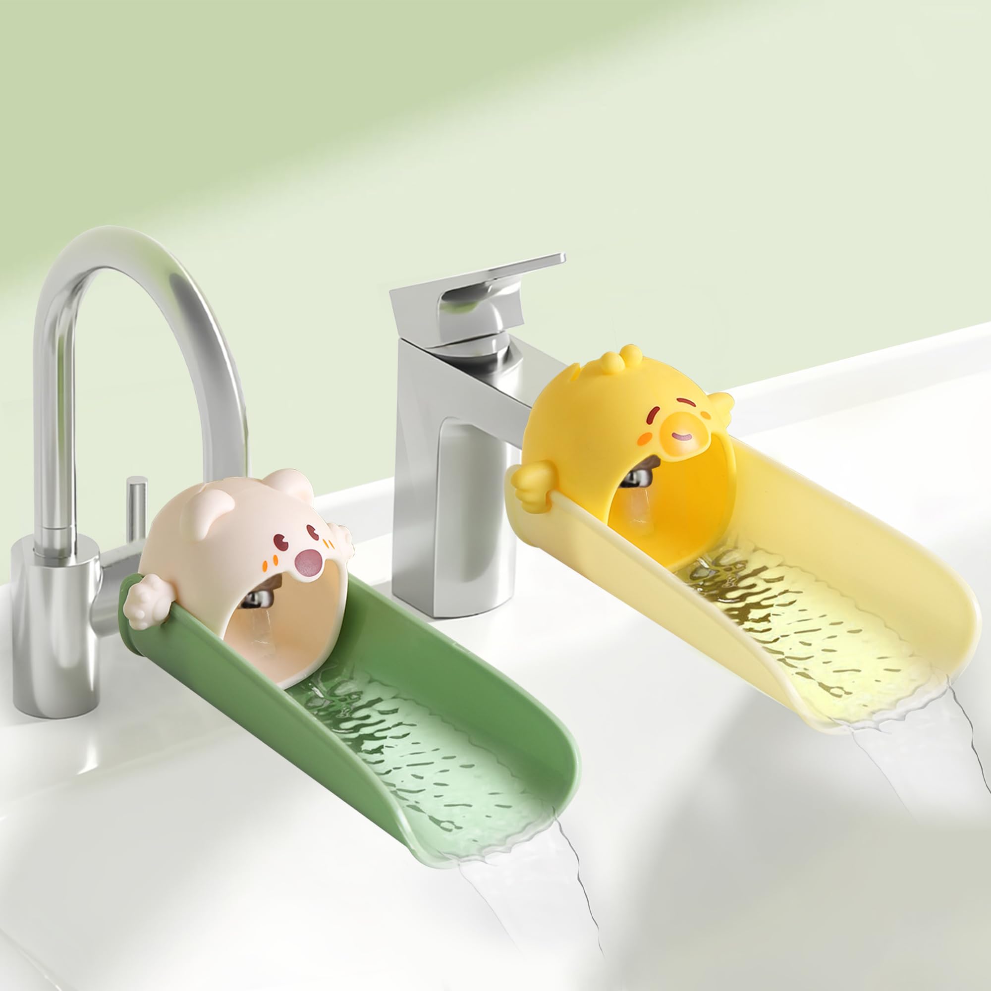 2 Pack Faucet Extender for Toddlers - BPA Free Kids Sink Extender for Bathroom & Kitchen Use