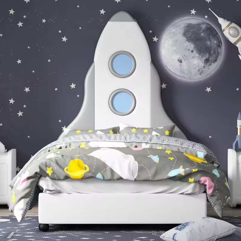 Astronaut Space Themed Kids Bed - Galaxy Decor for Children's Bedroom | Perfect for Space-Themed Room Decor & Playroom Design