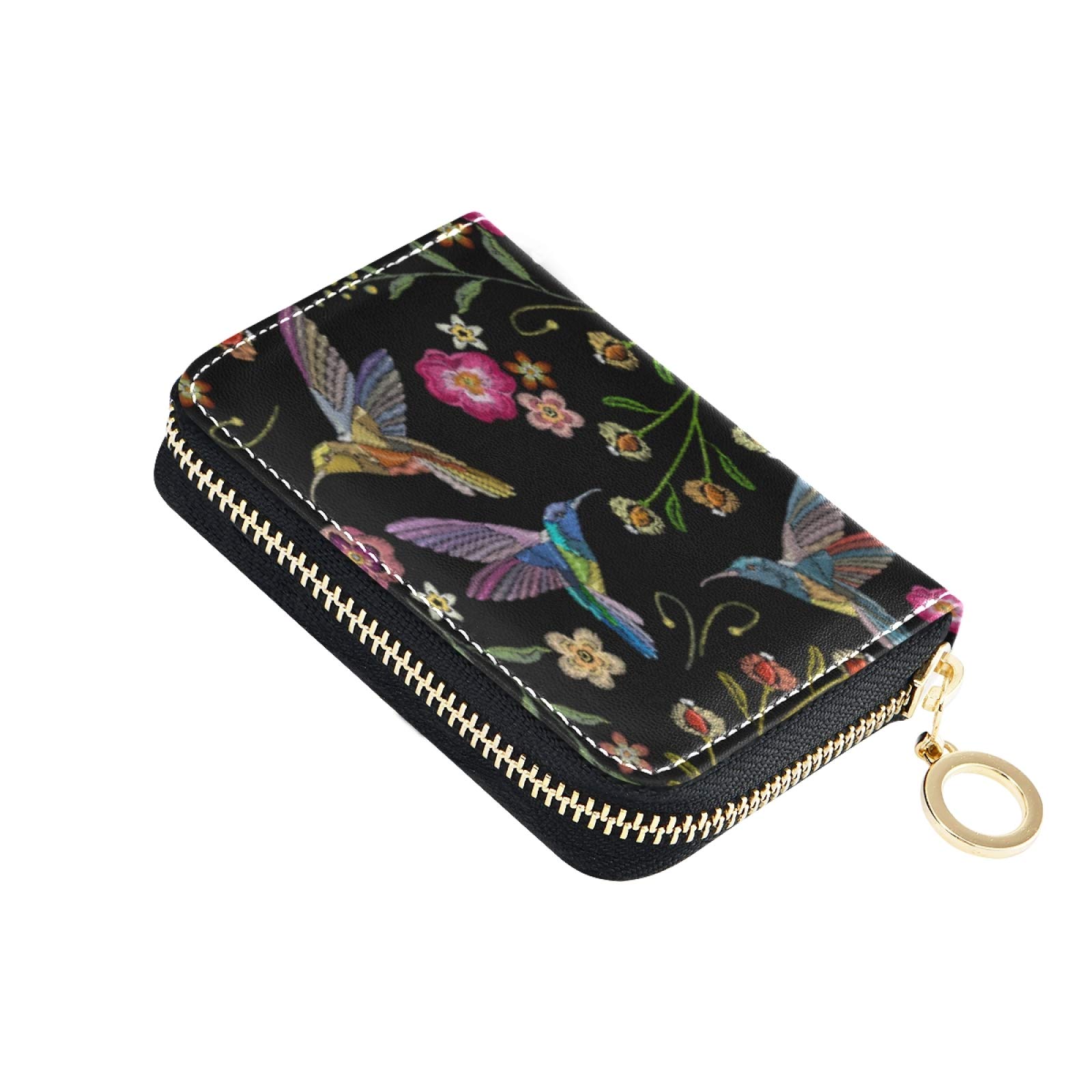 MOYYO RFID Blocking Leather Credit Card Holder - Stylish Zipper Wallet for Women & Girls - Perfect for Travel, Shopping, and Everyday Use