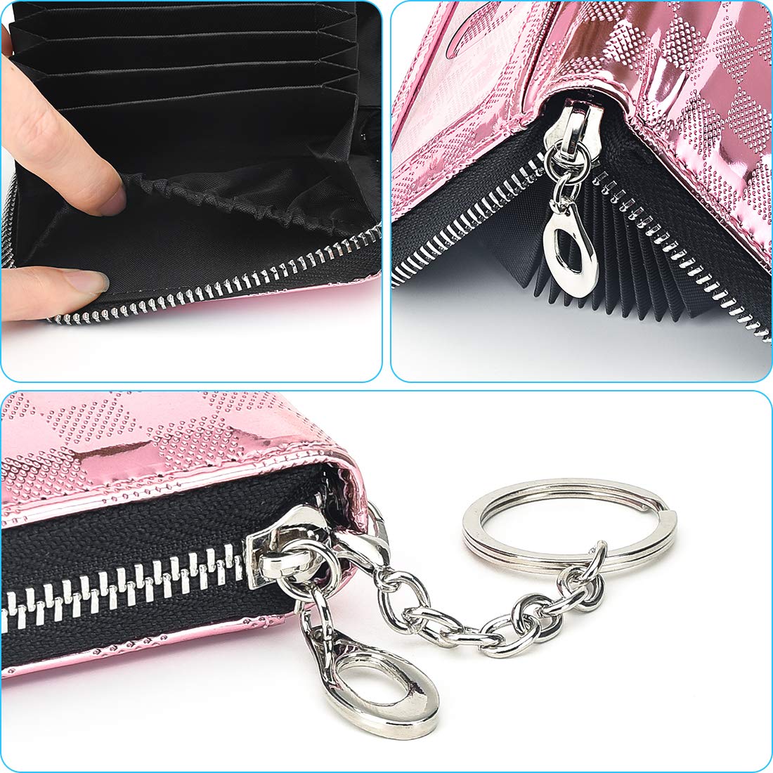 Premium HerriaT RFID Blocking Leather Wallet for Men & Women - Slim Bifold Credit Card Holder with Zipper Coin Pocket & Keychain - Ideal for Travel, Business & Everyday Use