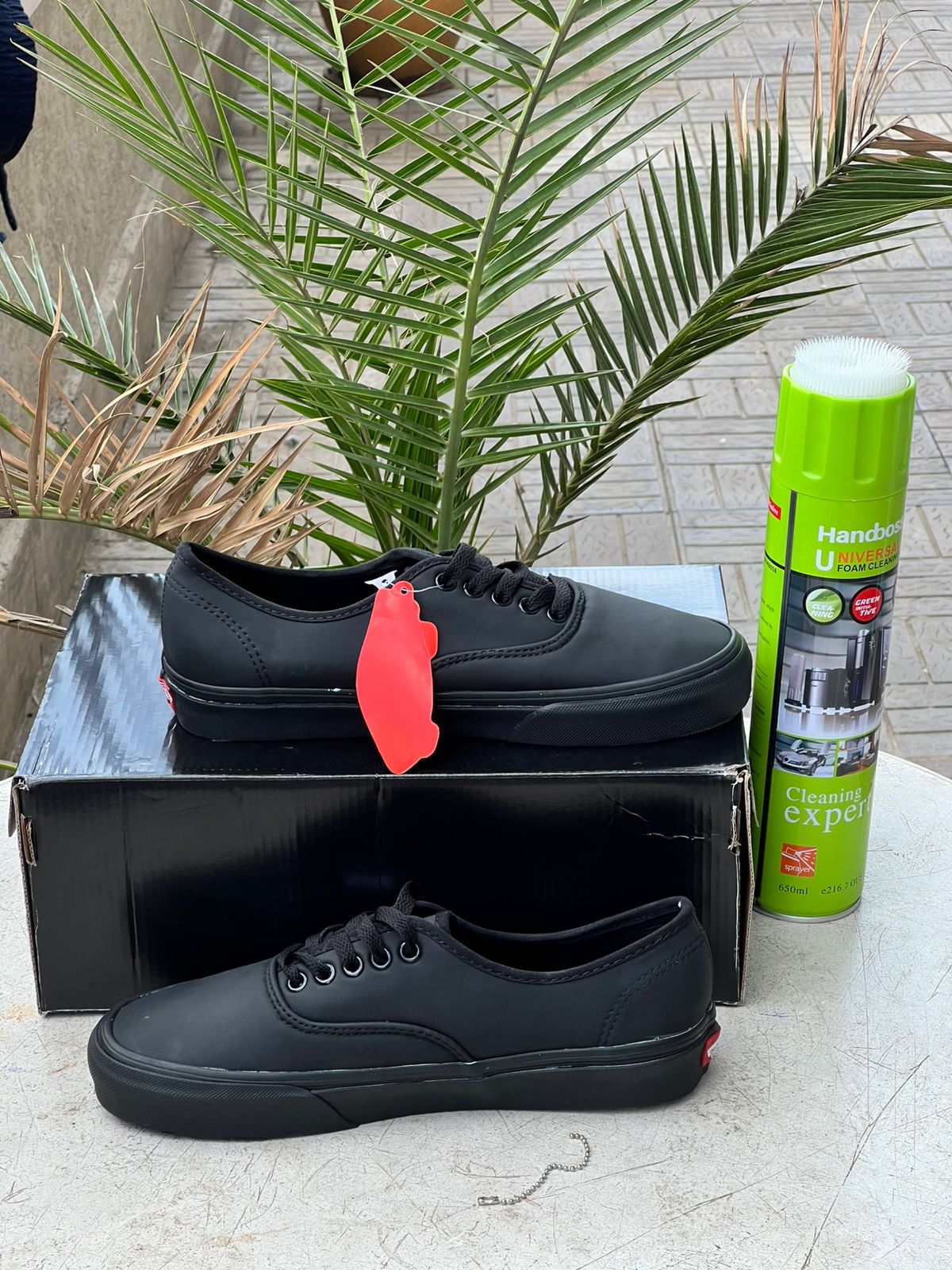 Vans All Black Leatherette Sneakers for Men & Women - Comfortable Casual Shoes for Walking, Running & Everyday Wear