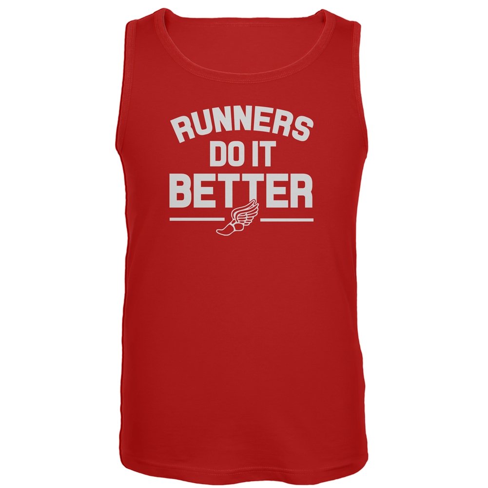 Runners Do It Better Red Tank Top for Women - Lightweight Workout Running Shirt - Gym, Yoga & Athletic Performance Apparel