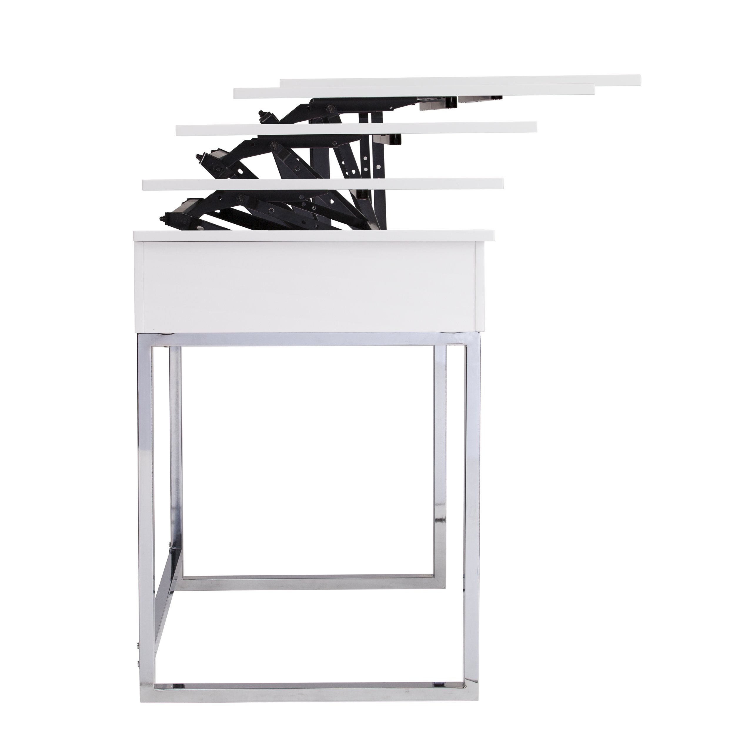 SEI Furniture Inman Adjustable Height Sit-Stand Desk - Electric Standing Desk with Memory Presets, White - Perfect for Home Office & Workspace Ergonomics