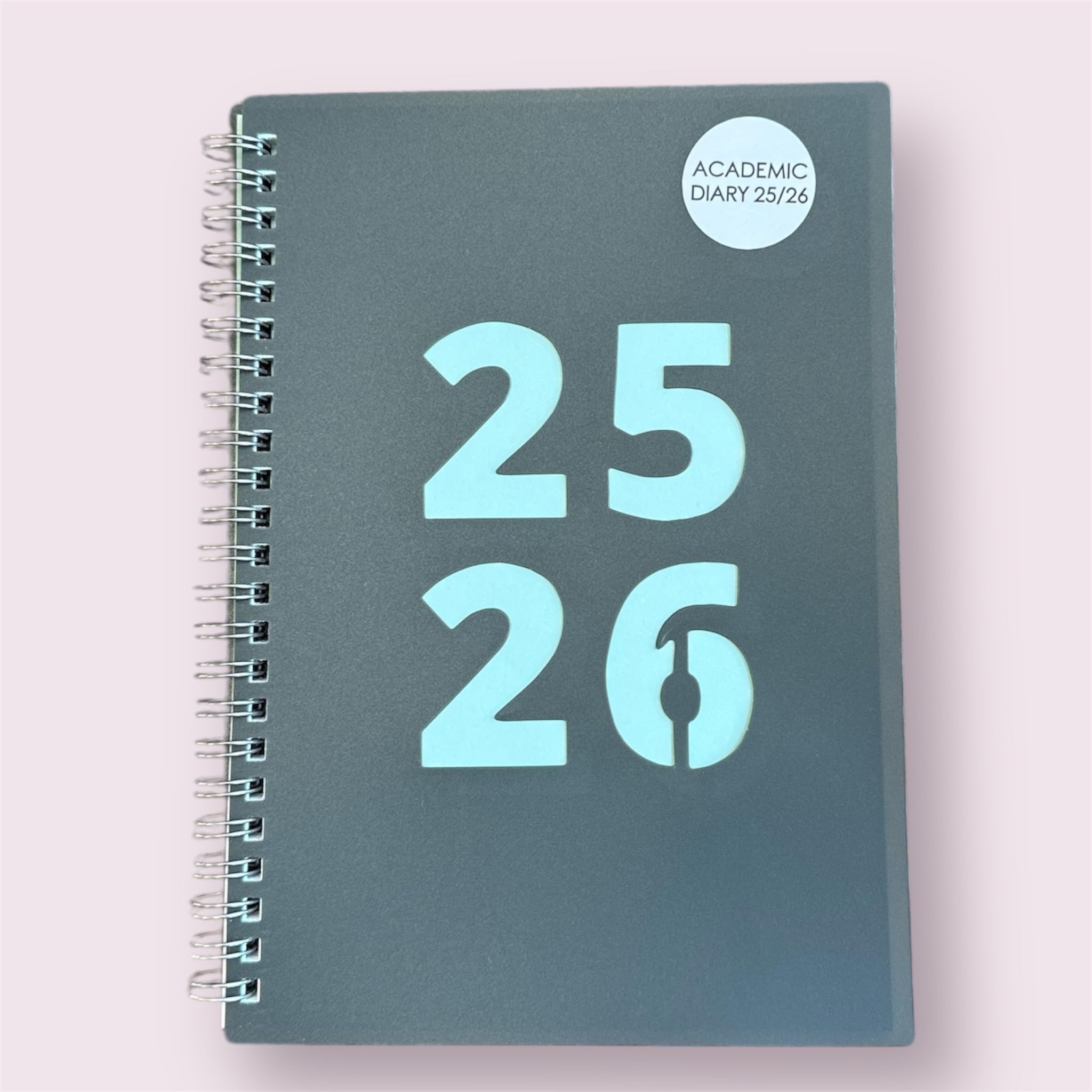 2025-2026 Academic Planner - A5 Spiral Bound Weekly Diary with Die-Cut Cover | Light Green | Perfect for Students, Teachers & Office Professionals | School, Work & Personal Organization