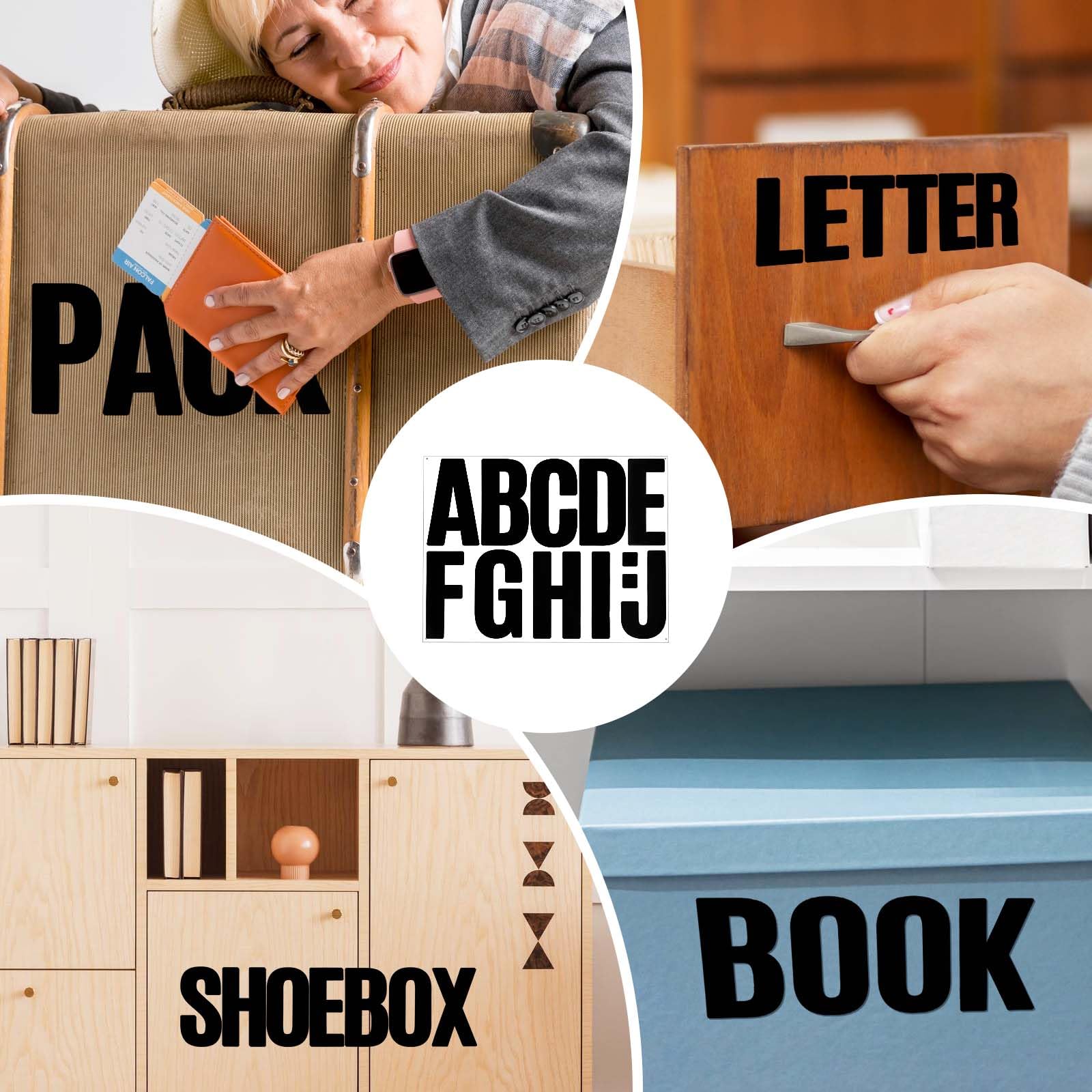 102PCS Large 4 Inch Vinyl Alphabet Stickers - Self-Adhesive Poster Letters for Mailbox, Scrapbooking, DIY Crafts & Wall Decor - Perfect for Home, Office & School Projects